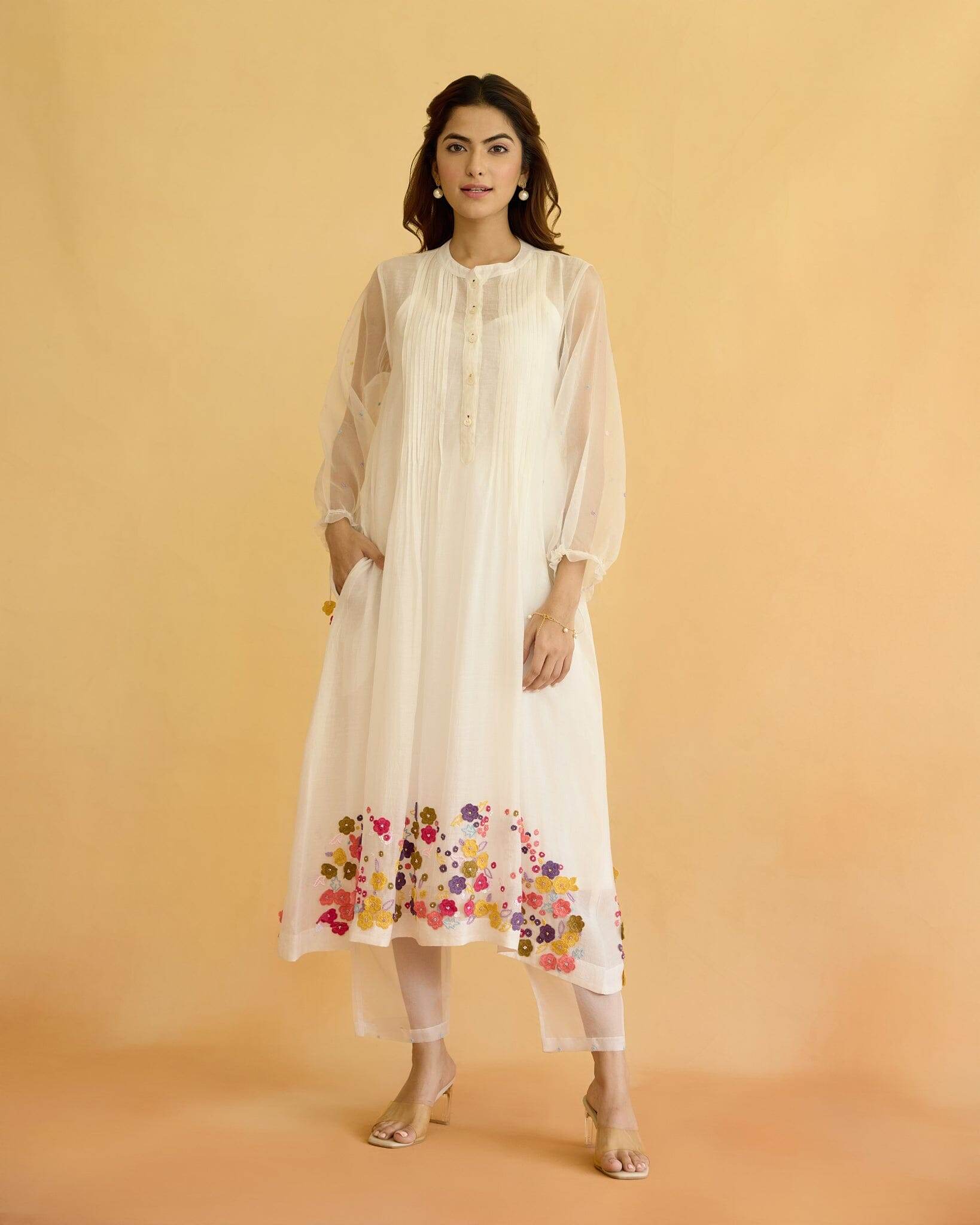 BEAUTIFUL FLOWER CHILD- SET OF 3( KURTA,PANT& DUPATTA) - Naaz By Noor