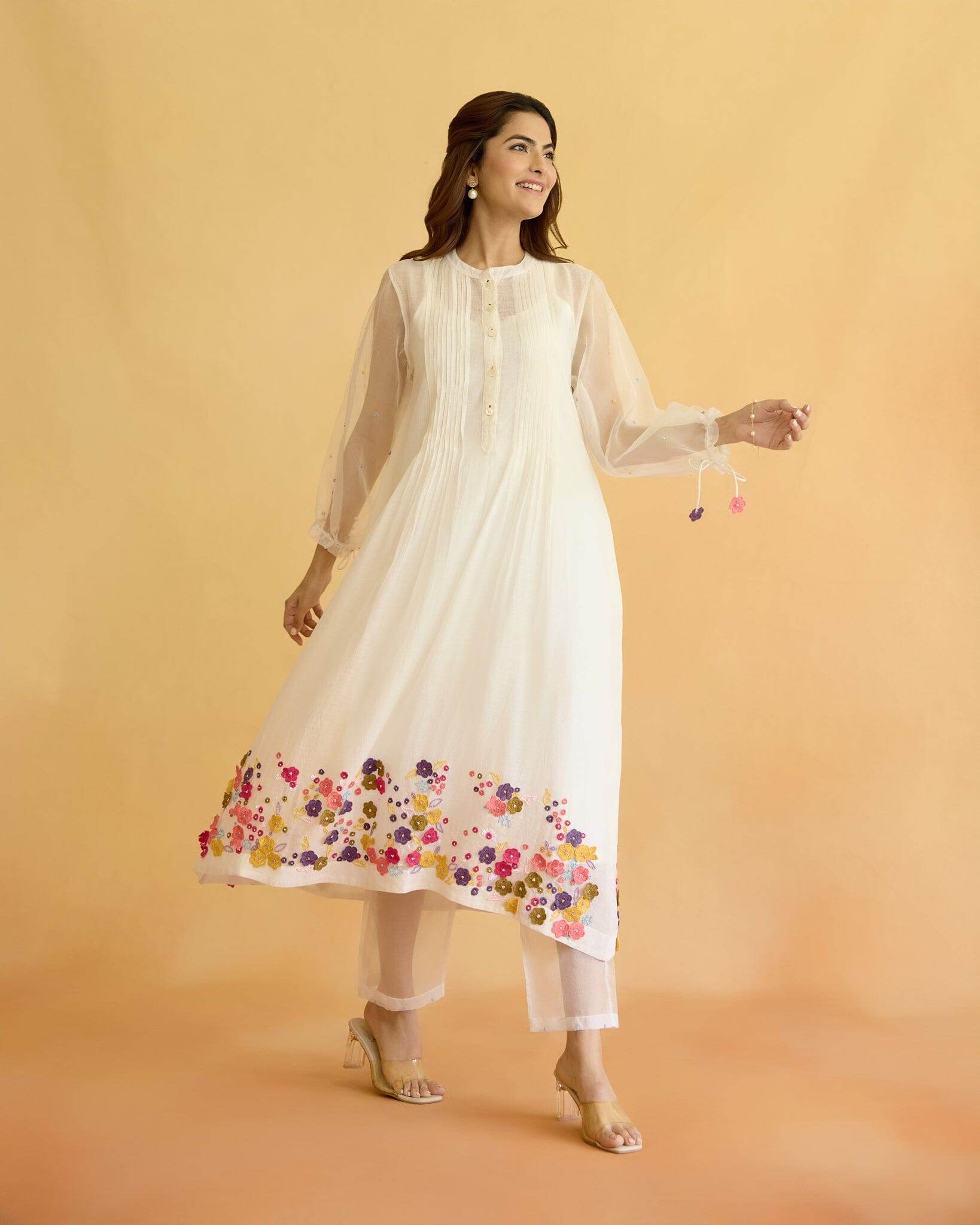 BEAUTIFUL FLOWER CHILD- SET OF 3( KURTA,PANT& DUPATTA) - Naaz By Noor