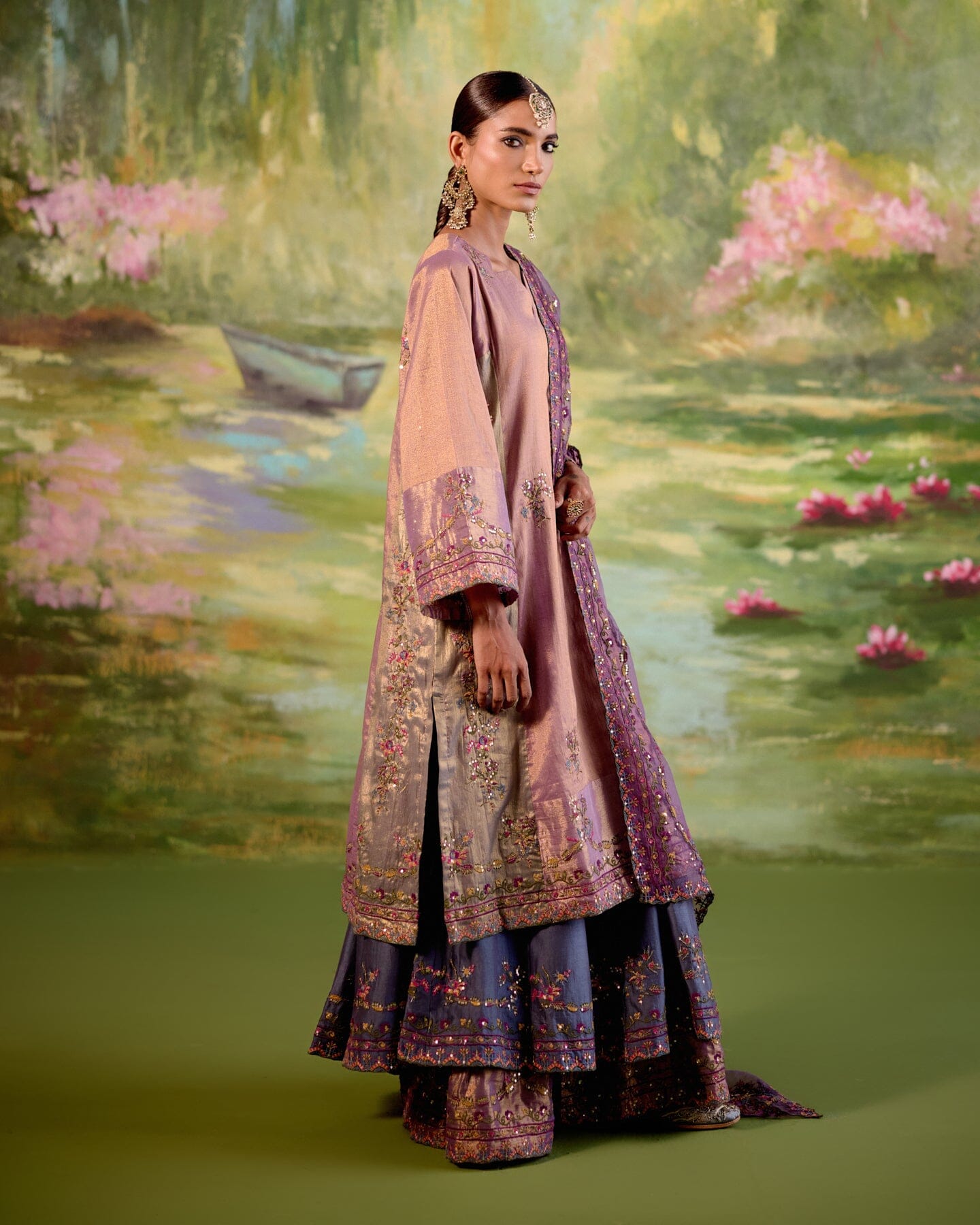 JOR BAAGH JAMUN- SET OF 3( kurta, sharara & dupatta) Naaz By Noor