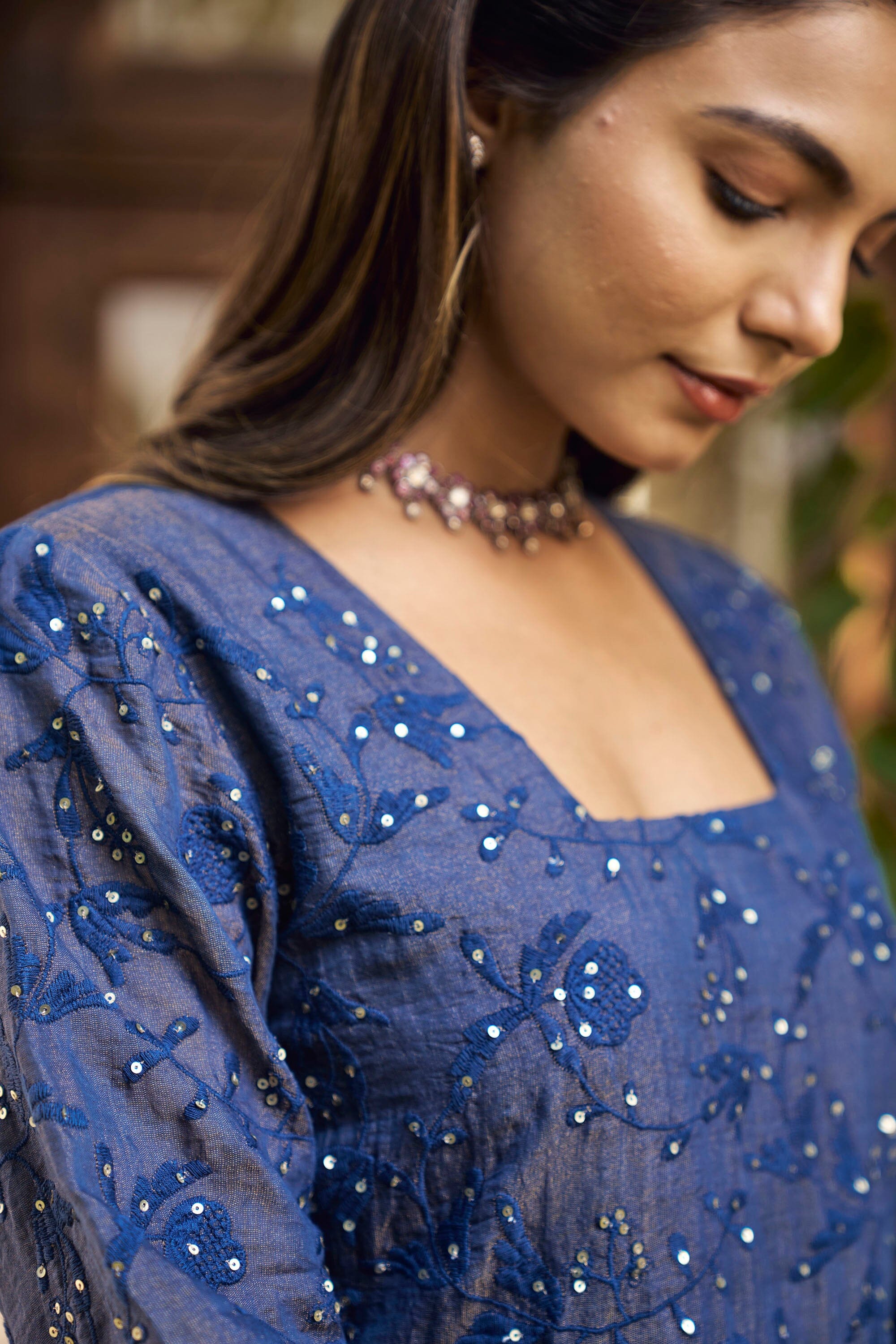 kikli blue-set of 2( kurta & pant) Naaz By Noor