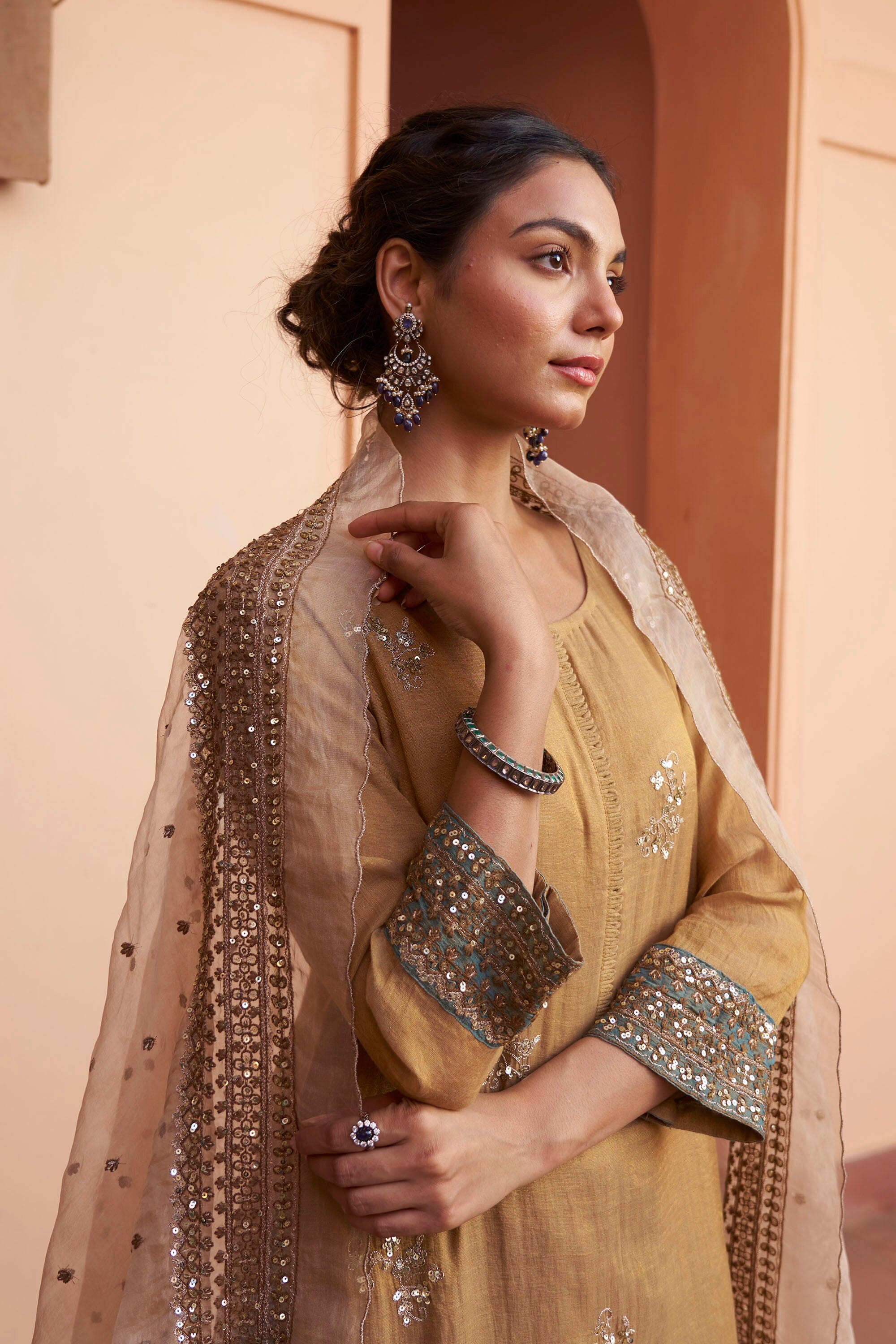kikli blue sharara-set of 3( kurta, sharara & dupatta) Naaz By Noor