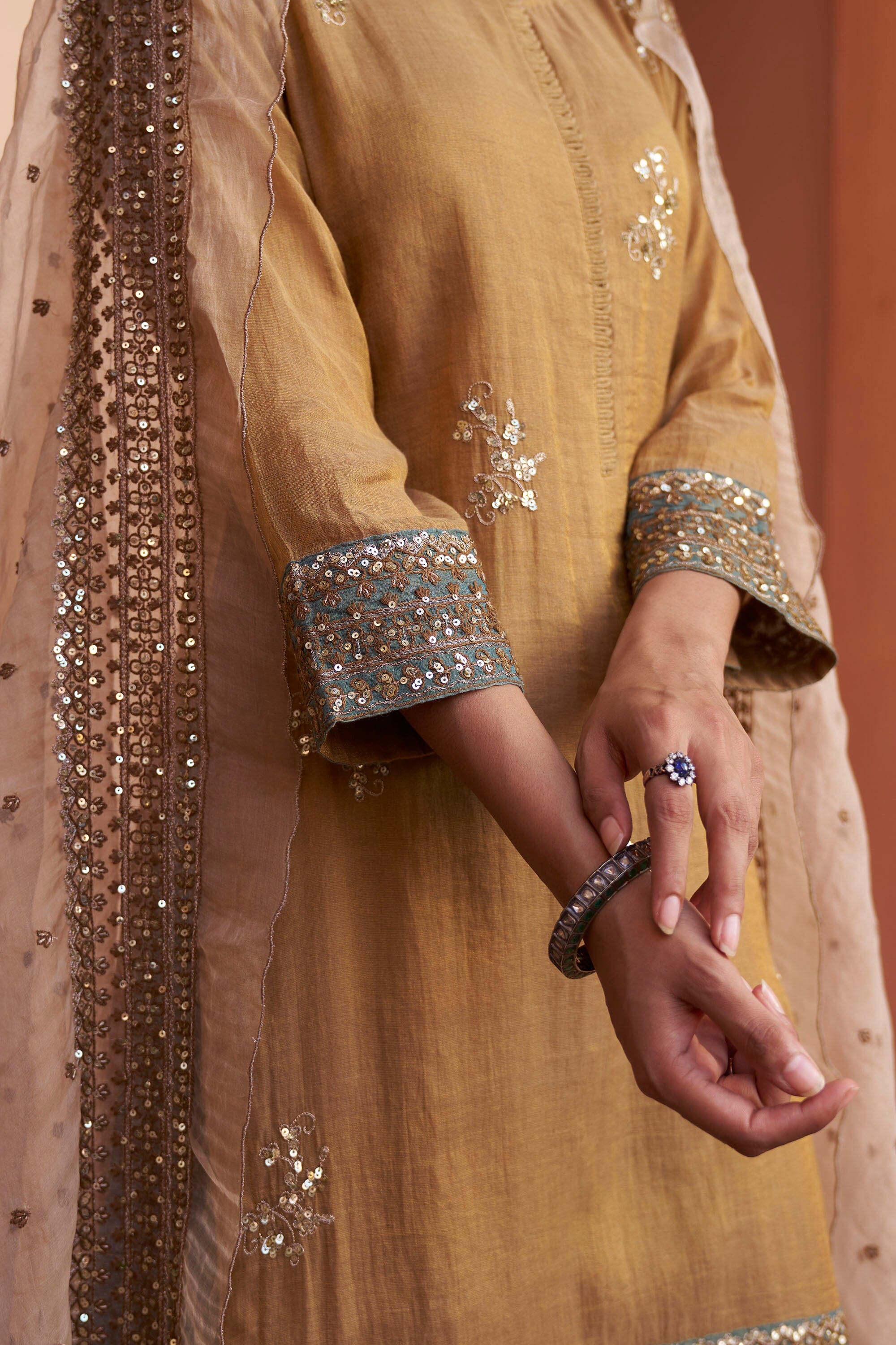 kikli blue sharara-set of 3( kurta, sharara & dupatta) Naaz By Noor