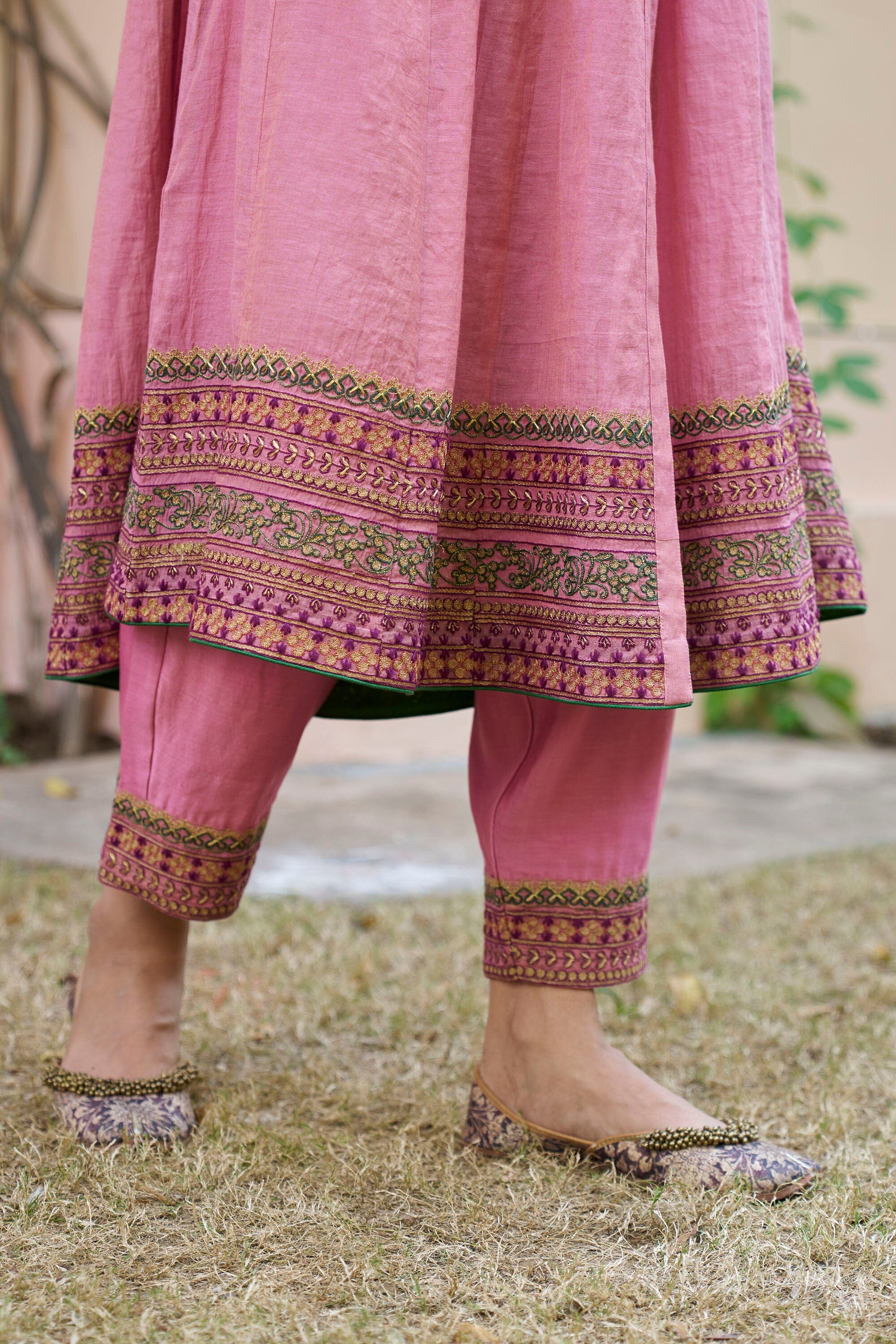 kikli lavender-set of 3( peplum, pants & dupatta) Naaz By Noor