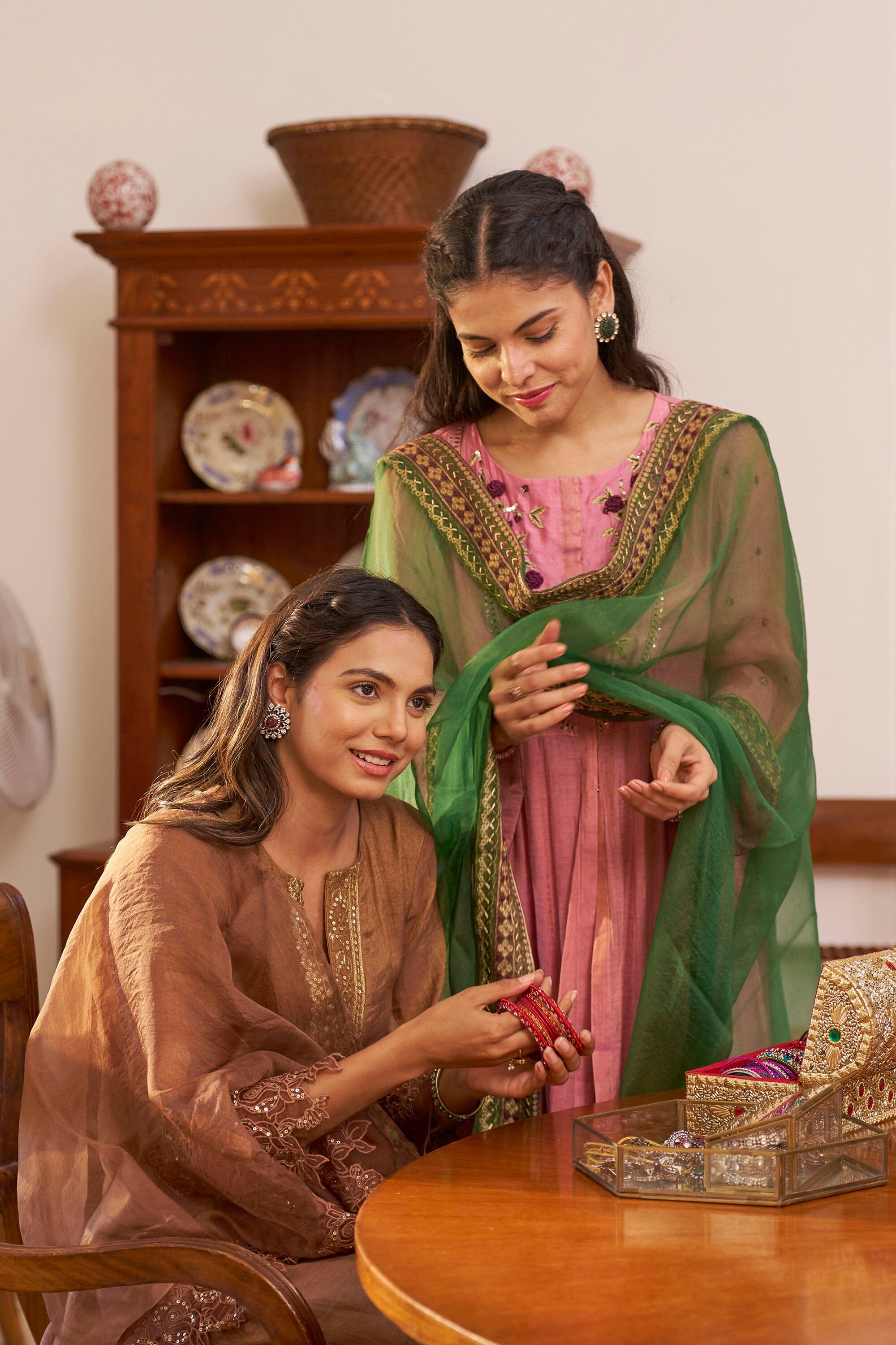kikli lavender-set of 3( peplum, pants & dupatta) Naaz By Noor