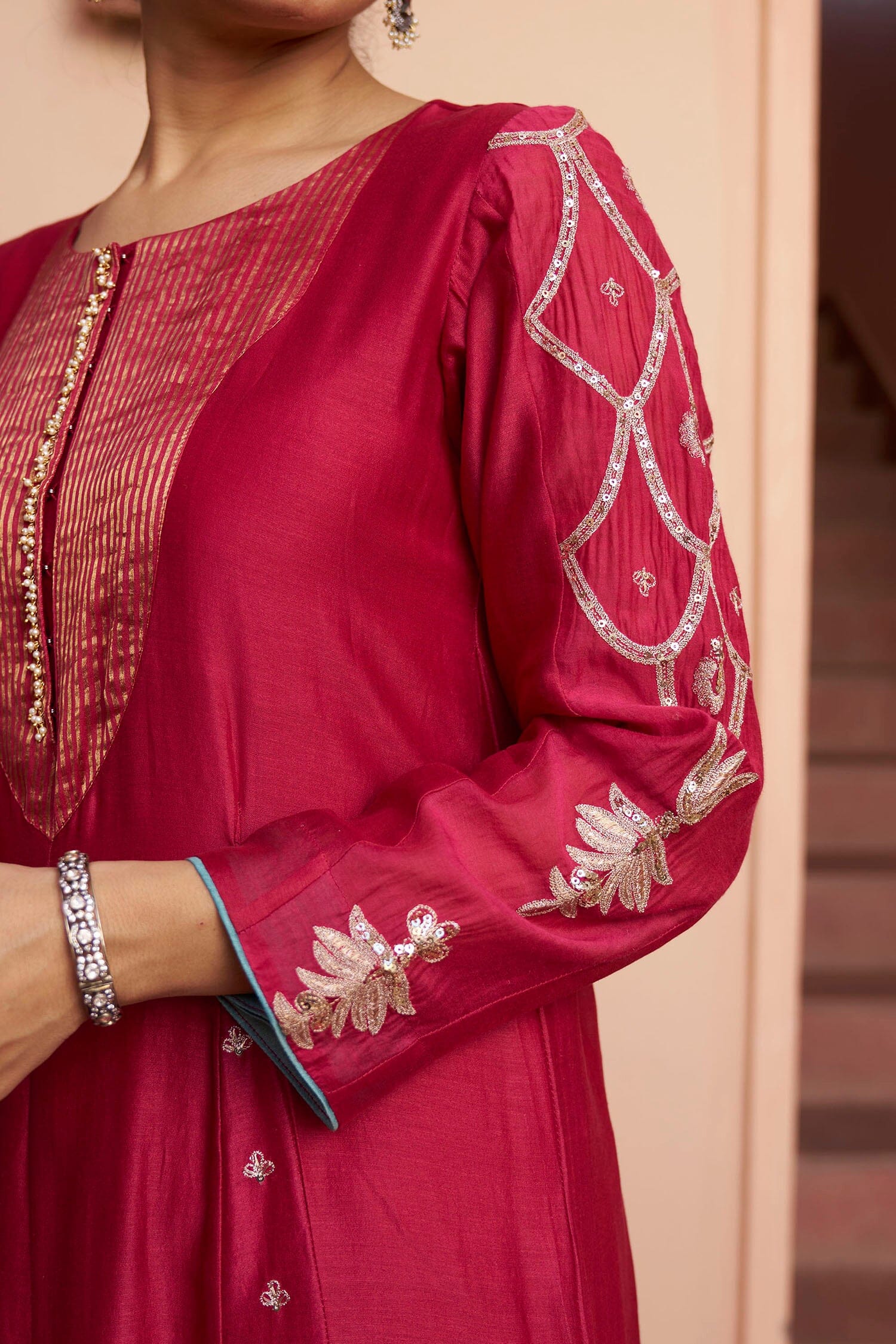 kikli plum-set of 3 (kurta, pant & dupatta) Naaz By Noor