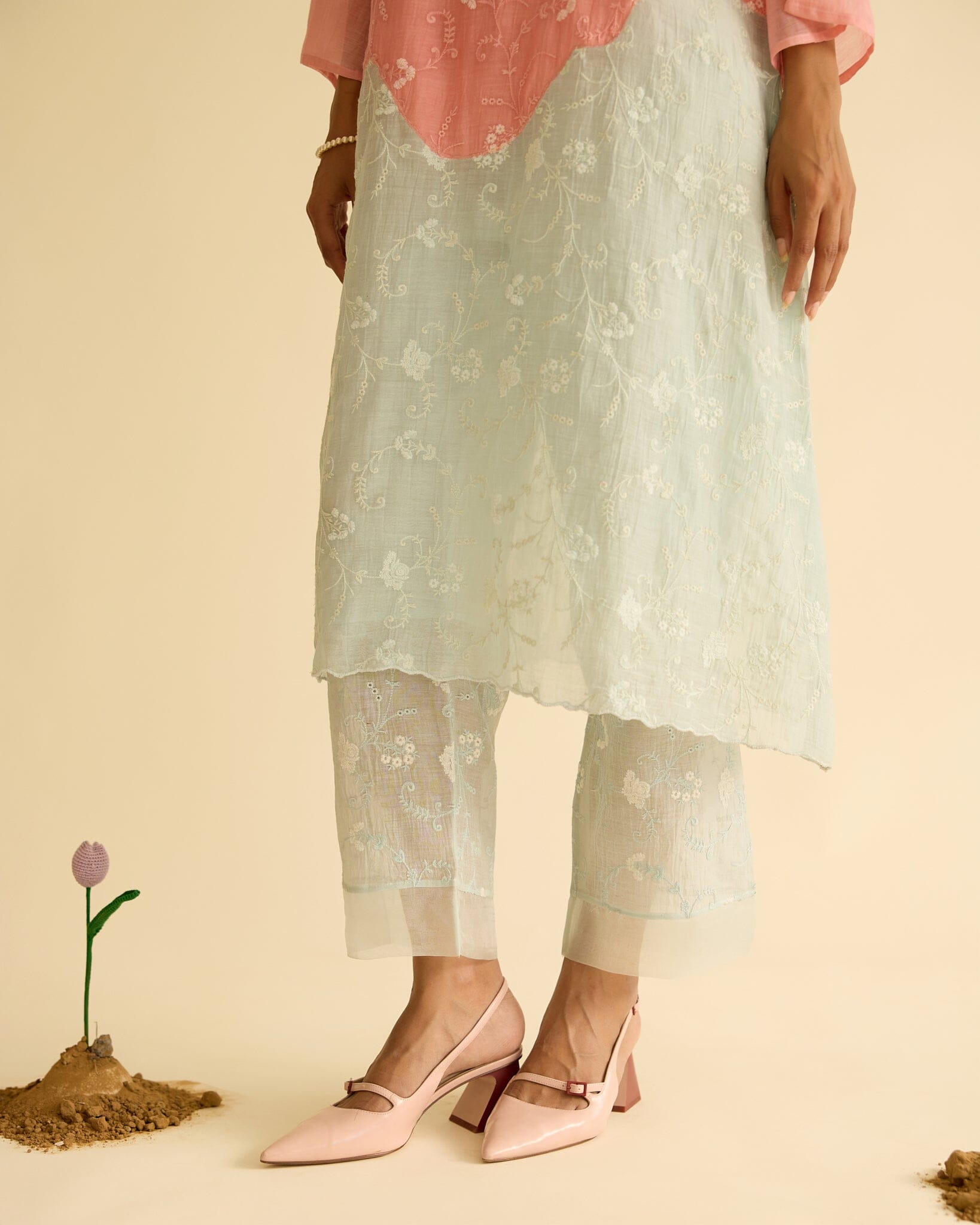 KIND FLOWER CHILD -SET OF 3( KURTA, PANT & DUPATTA) Naaz By Noor
