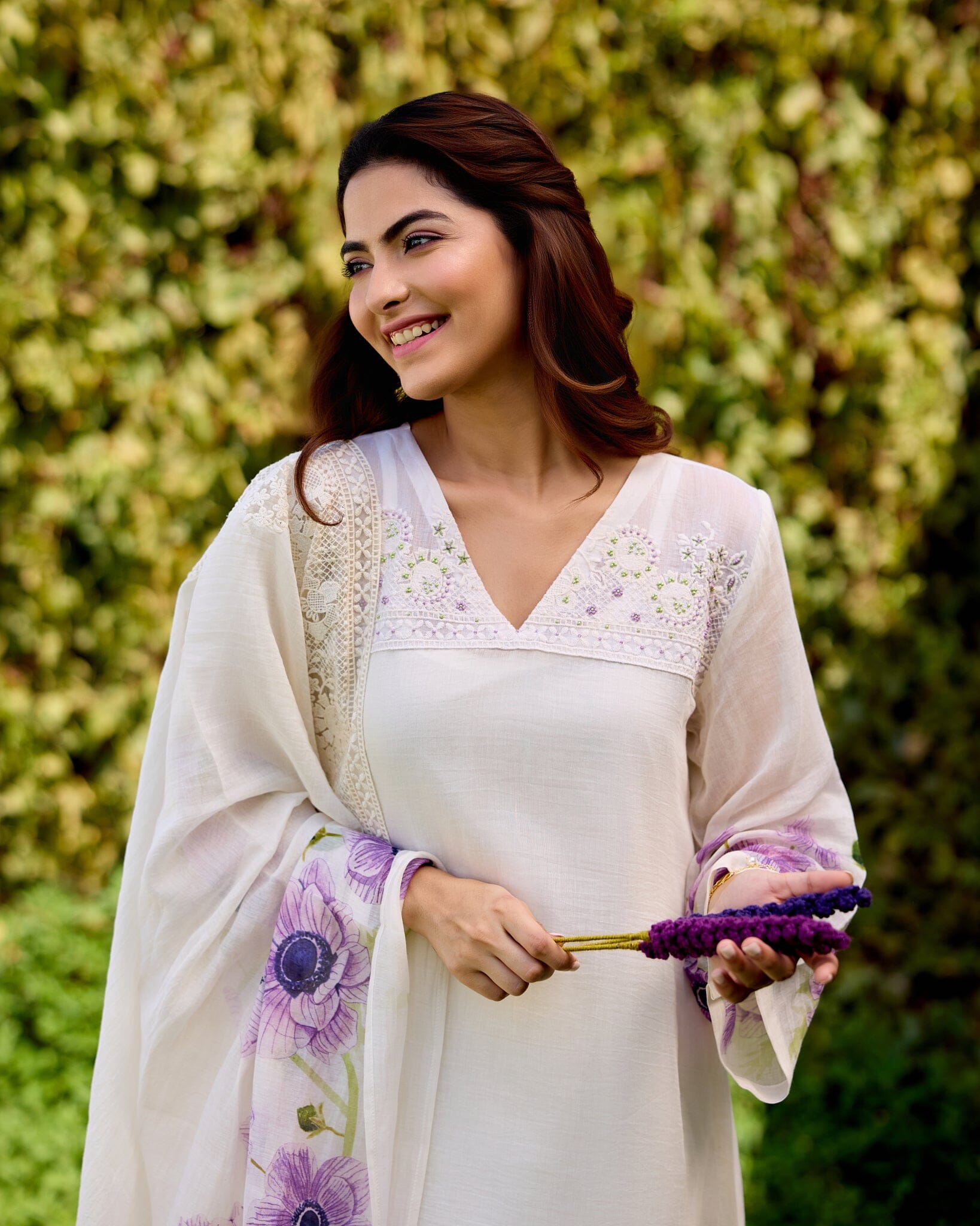 LOVING FLOWER CHILD- SET OF 3( KURTA,PANT&DUPATTA) Naaz By Noor