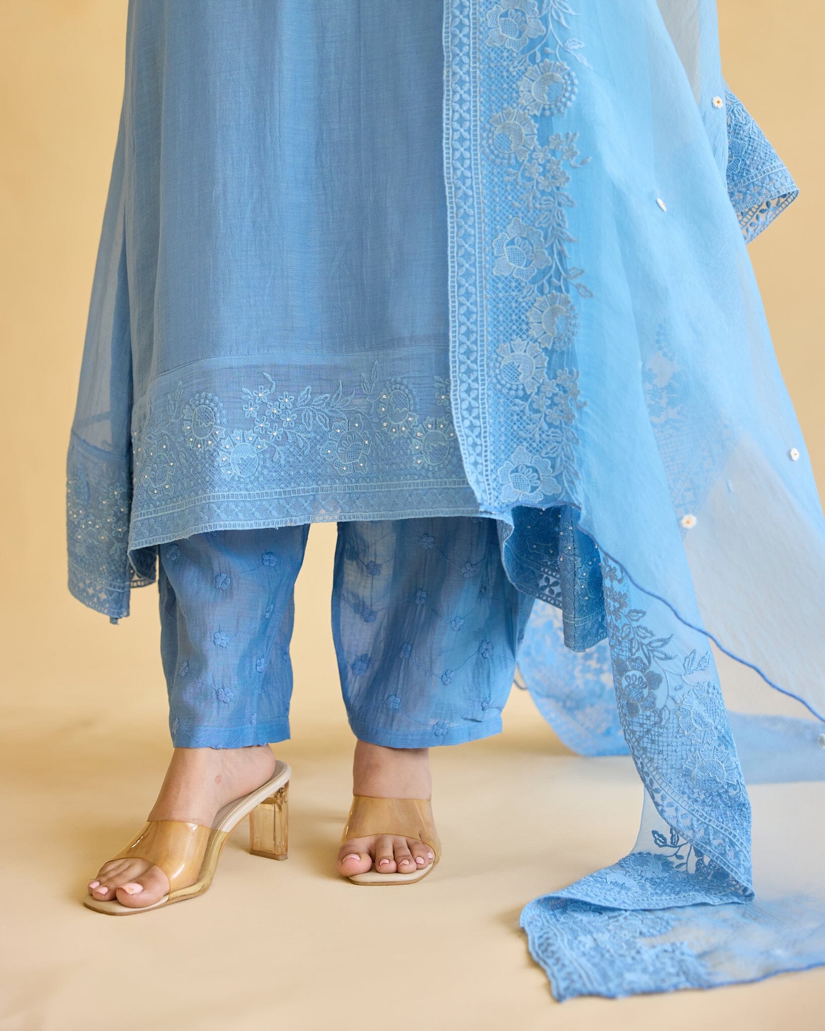 RAD FLOWER CHILD-SET OF 3(KURTA,PANT& DUPATTA) Naaz By Noor