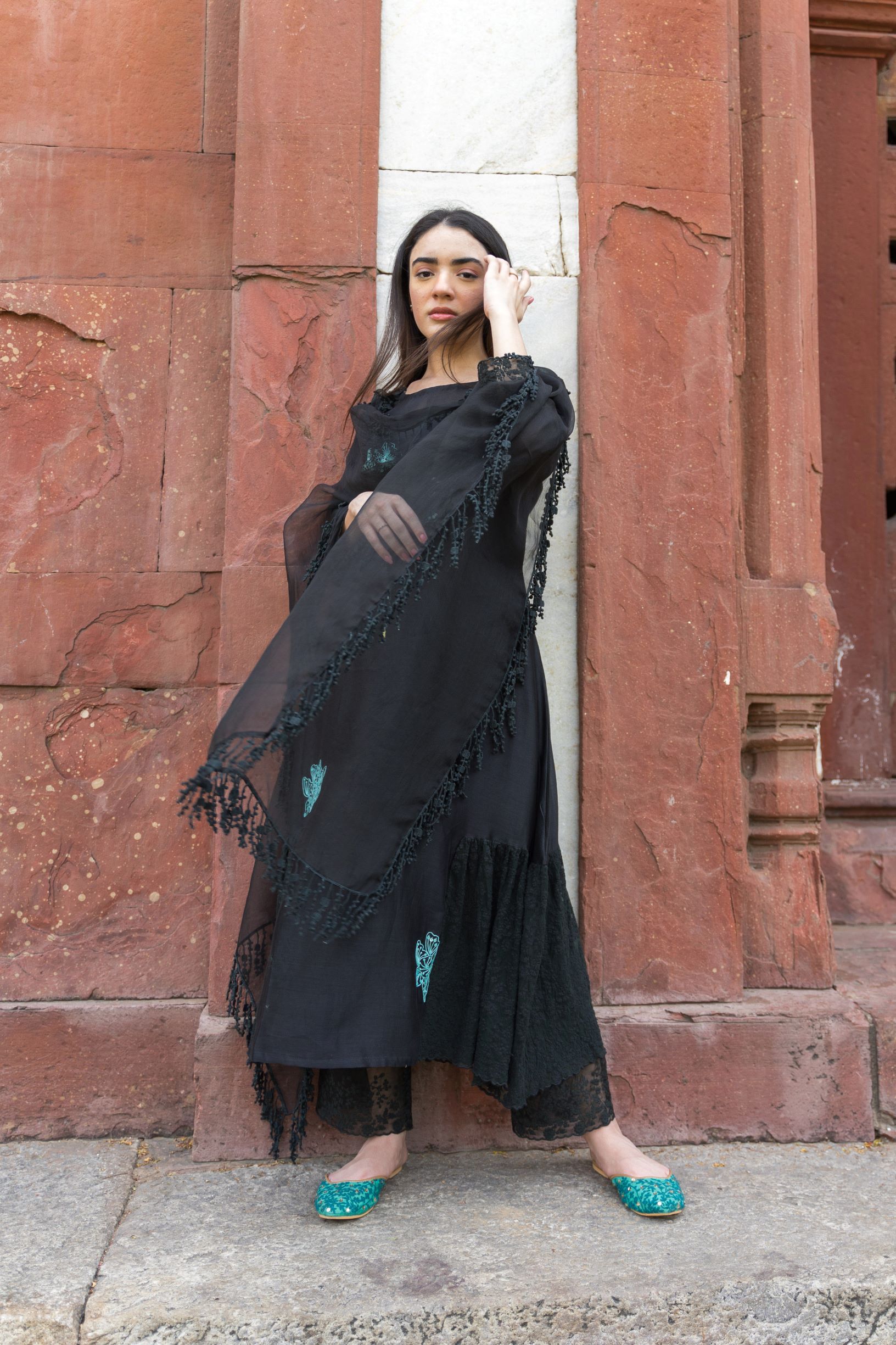 CLASSIC BLACK ENSEMBLE-SET OF 3 Naaz By Noor