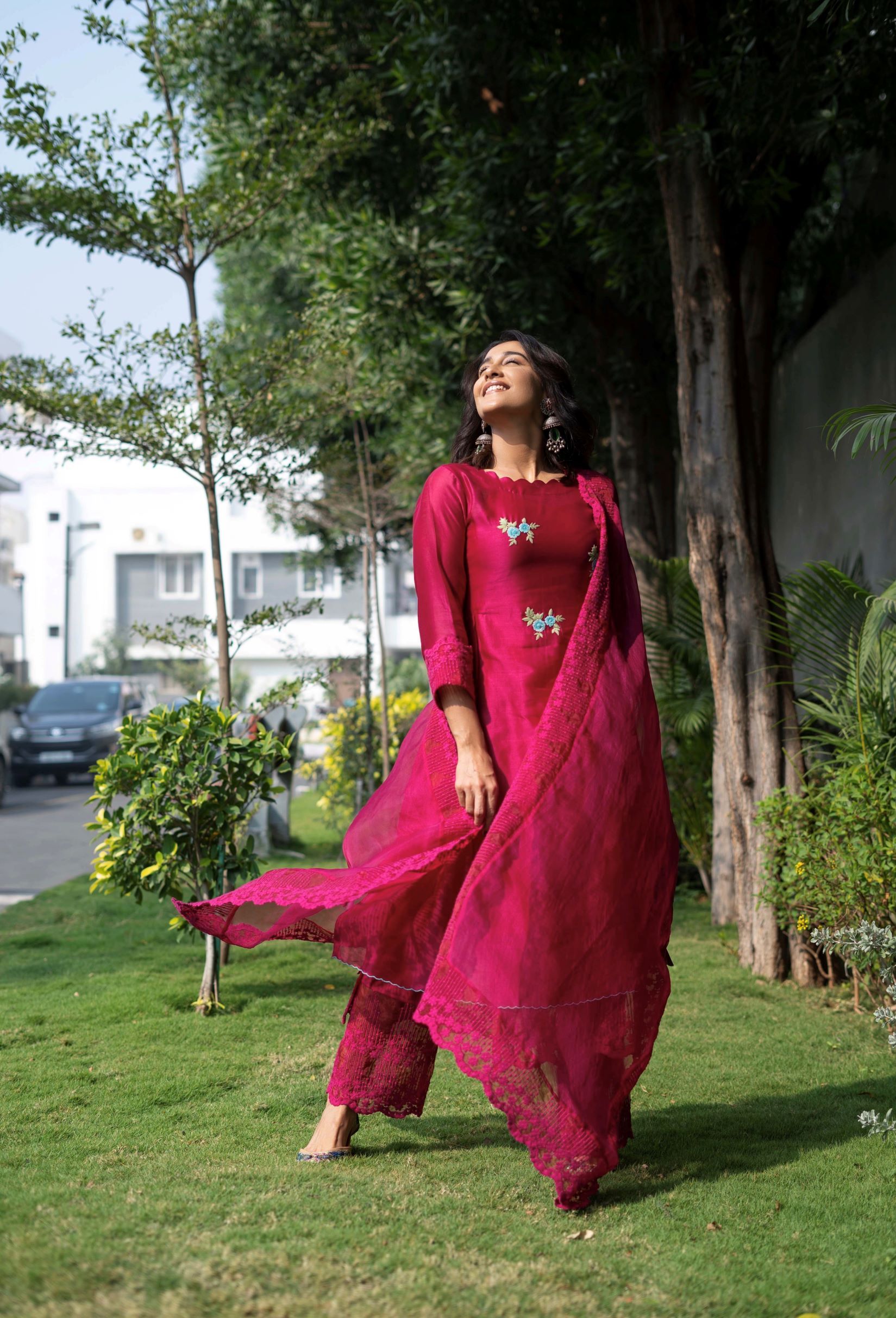 CLASSIC MAGENTA ENSEMBLE- SET OF 3 Naaz By Noor