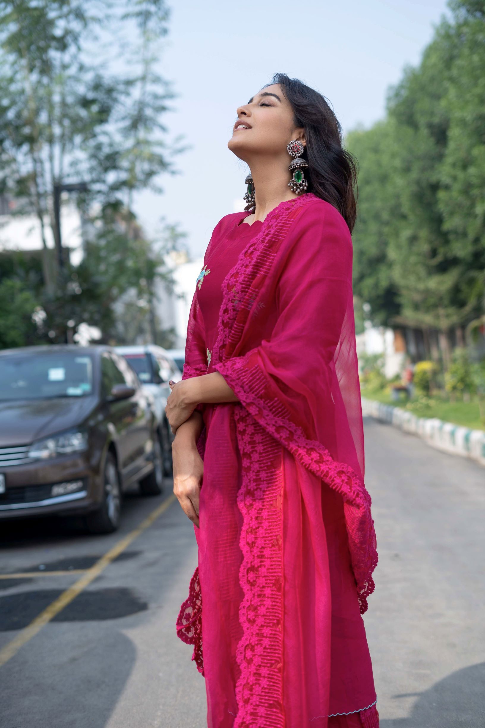 CLASSIC MAGENTA ENSEMBLE- SET OF 3 Naaz By Noor