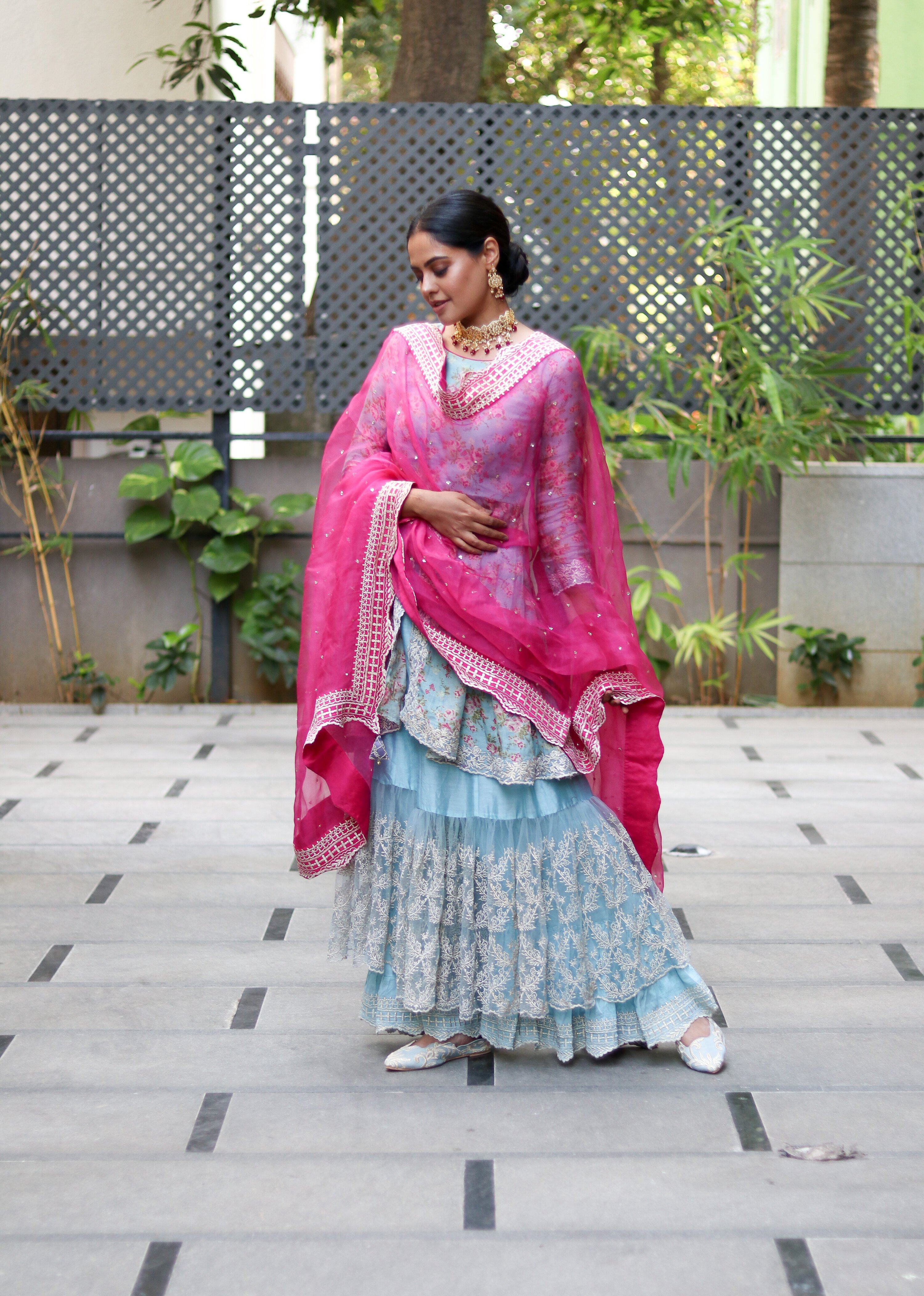 GULbagh- peplum, sharara & dupatta Naaz By Noor