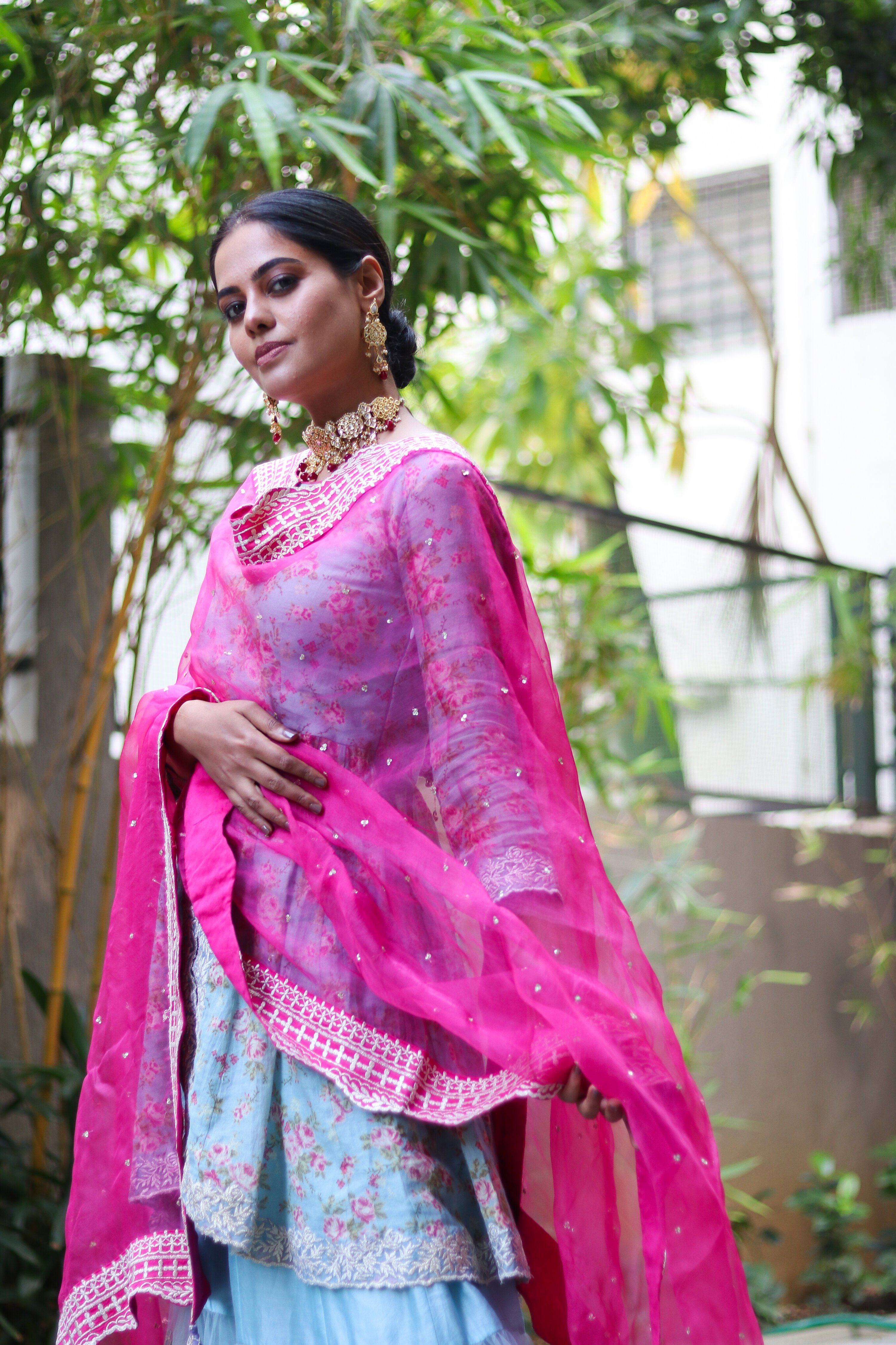 GULbagh- peplum, sharara & dupatta Naaz By Noor