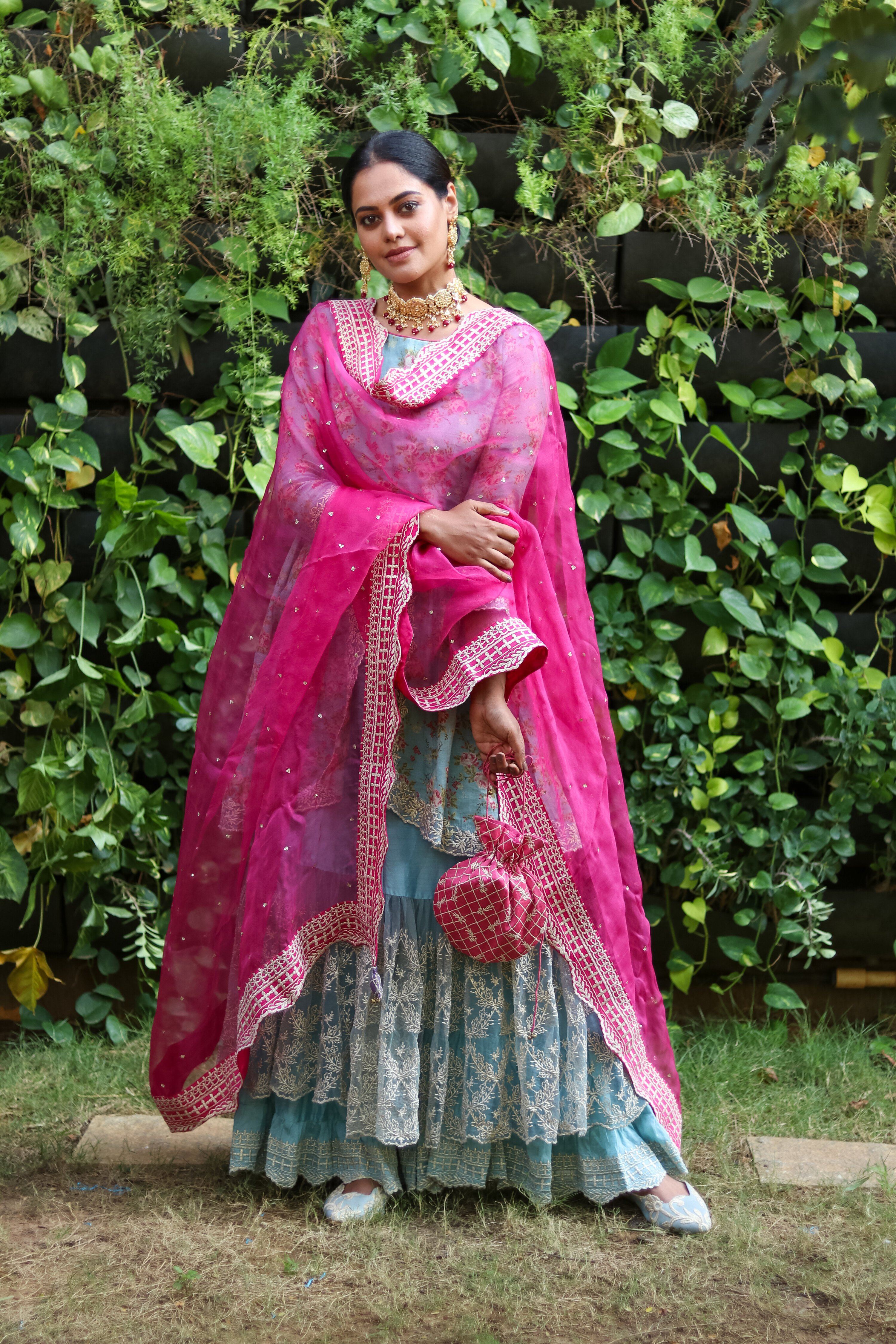 GULbagh- peplum, sharara & dupatta Naaz By Noor