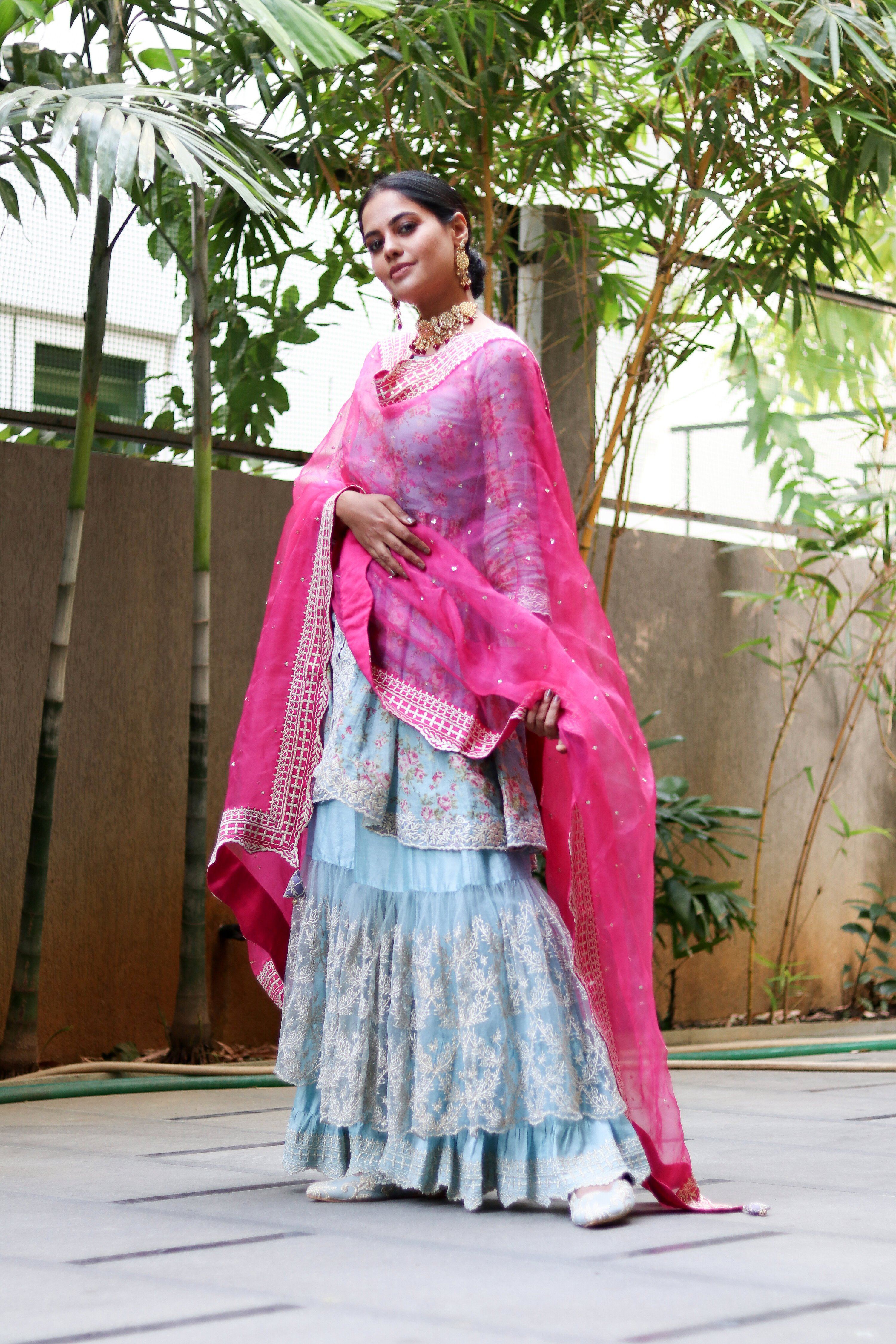 GULbagh- peplum, sharara & dupatta Naaz By Noor