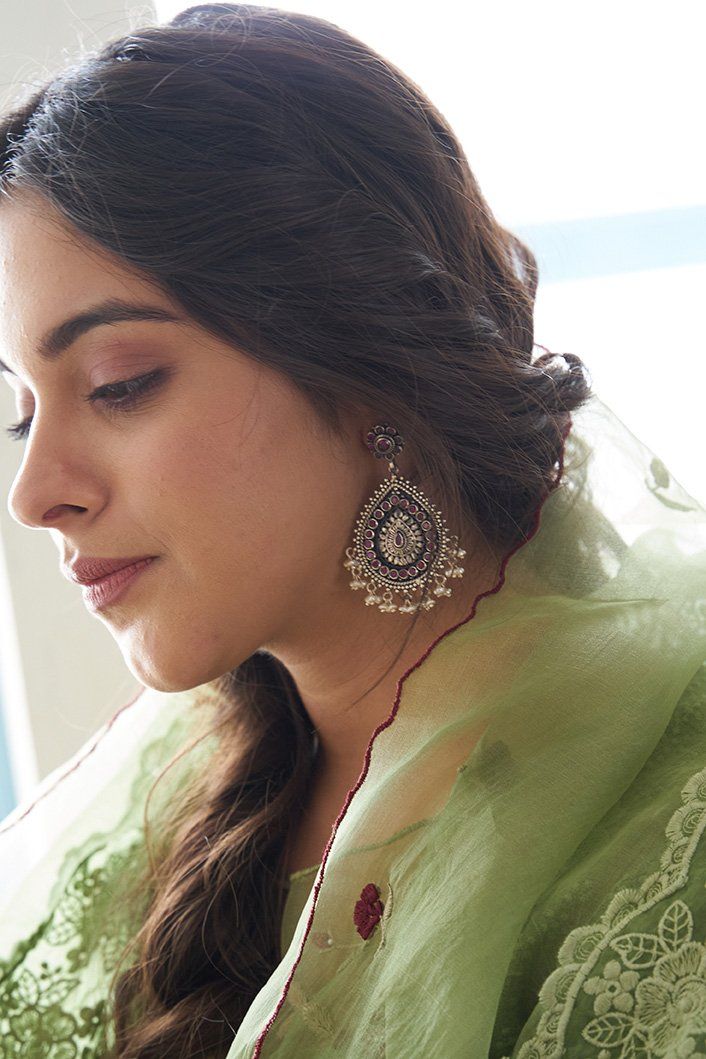 JAMUN ki tokri ( hari)- set of 2- kurta & pant Naaz By Noor