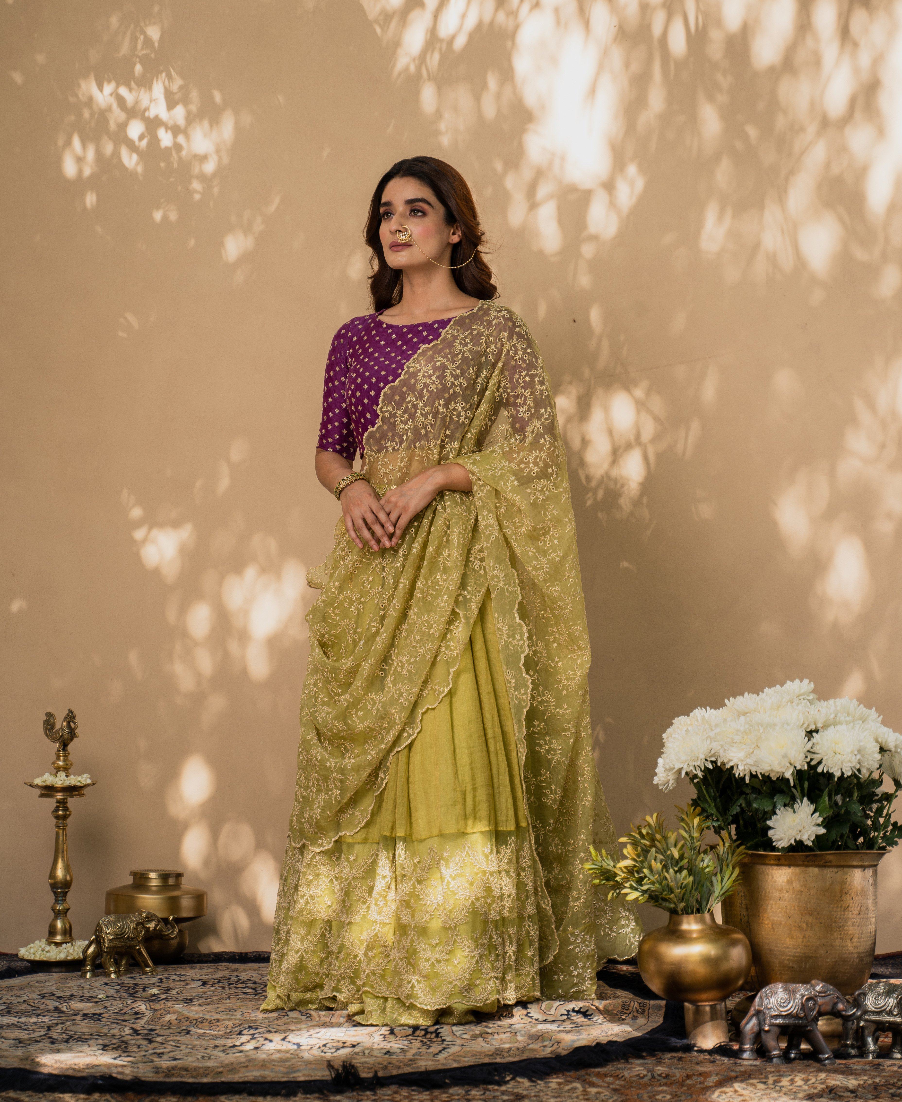 KISHMISH( lehenga)set of 3- blouse, lehenga & dupatta Naaz By Noor