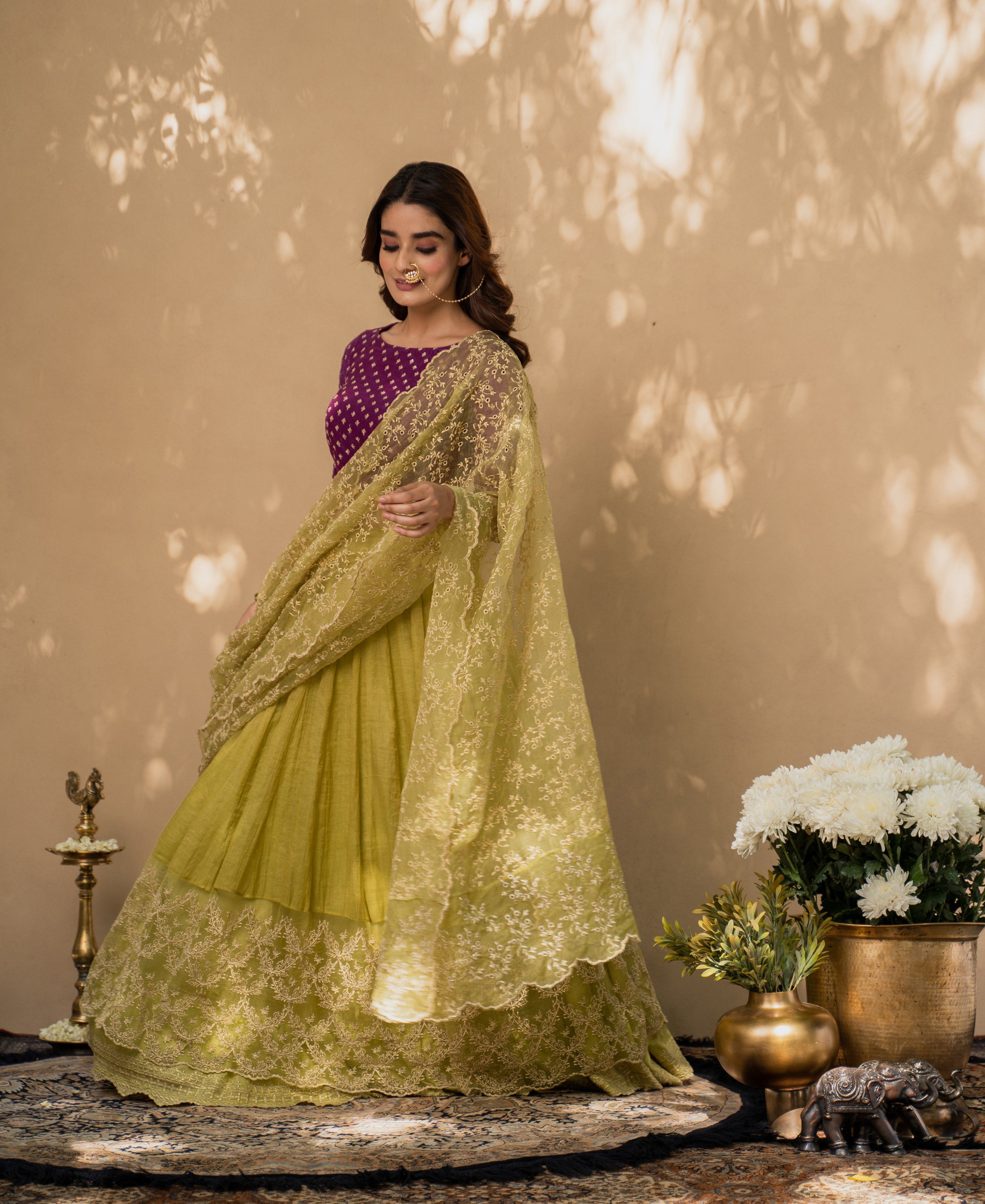 KISHMISH( lehenga)set of 3- blouse, lehenga & dupatta Naaz By Noor