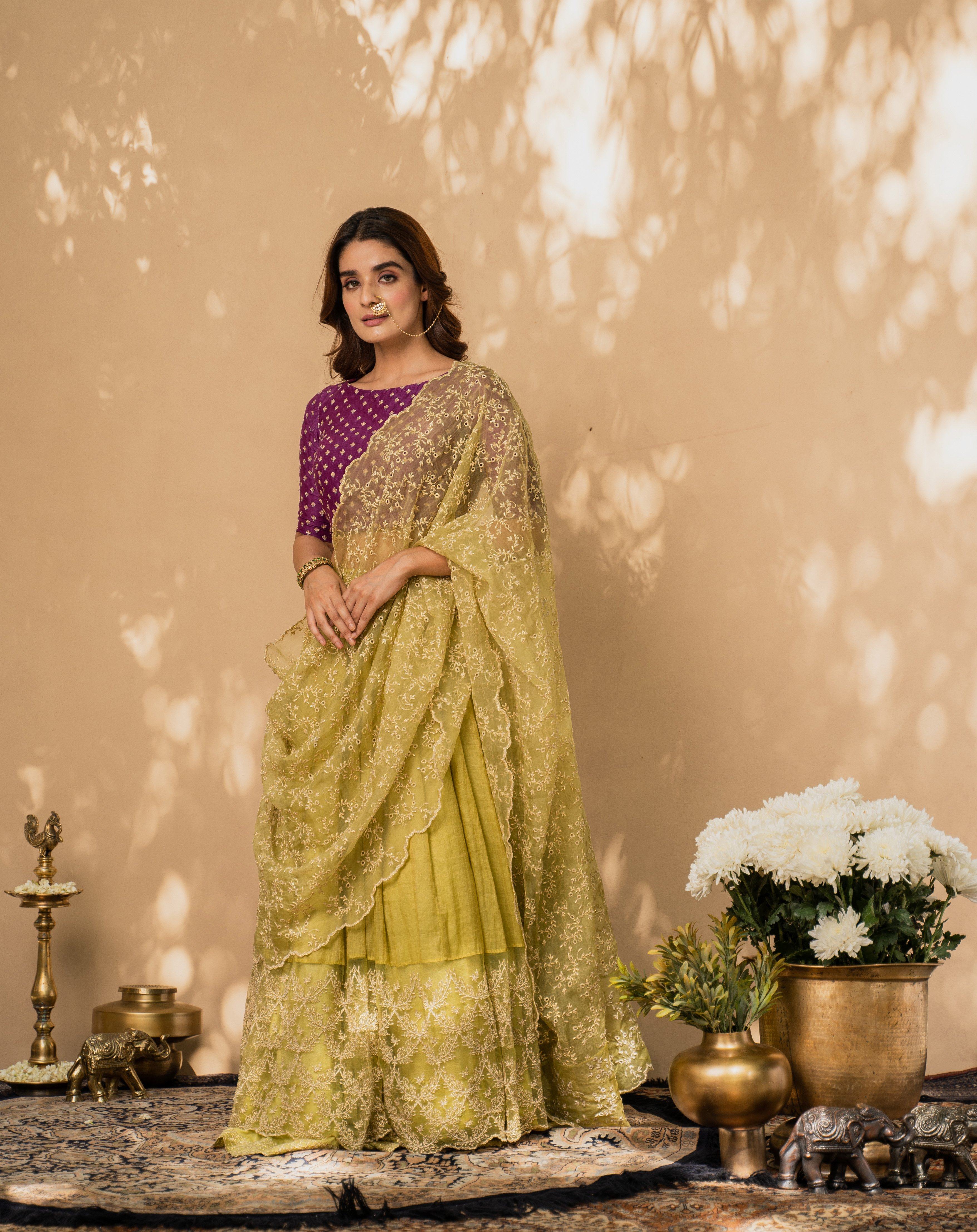 KISHMISH( lehenga)set of 3- blouse, lehenga & dupatta Naaz By Noor