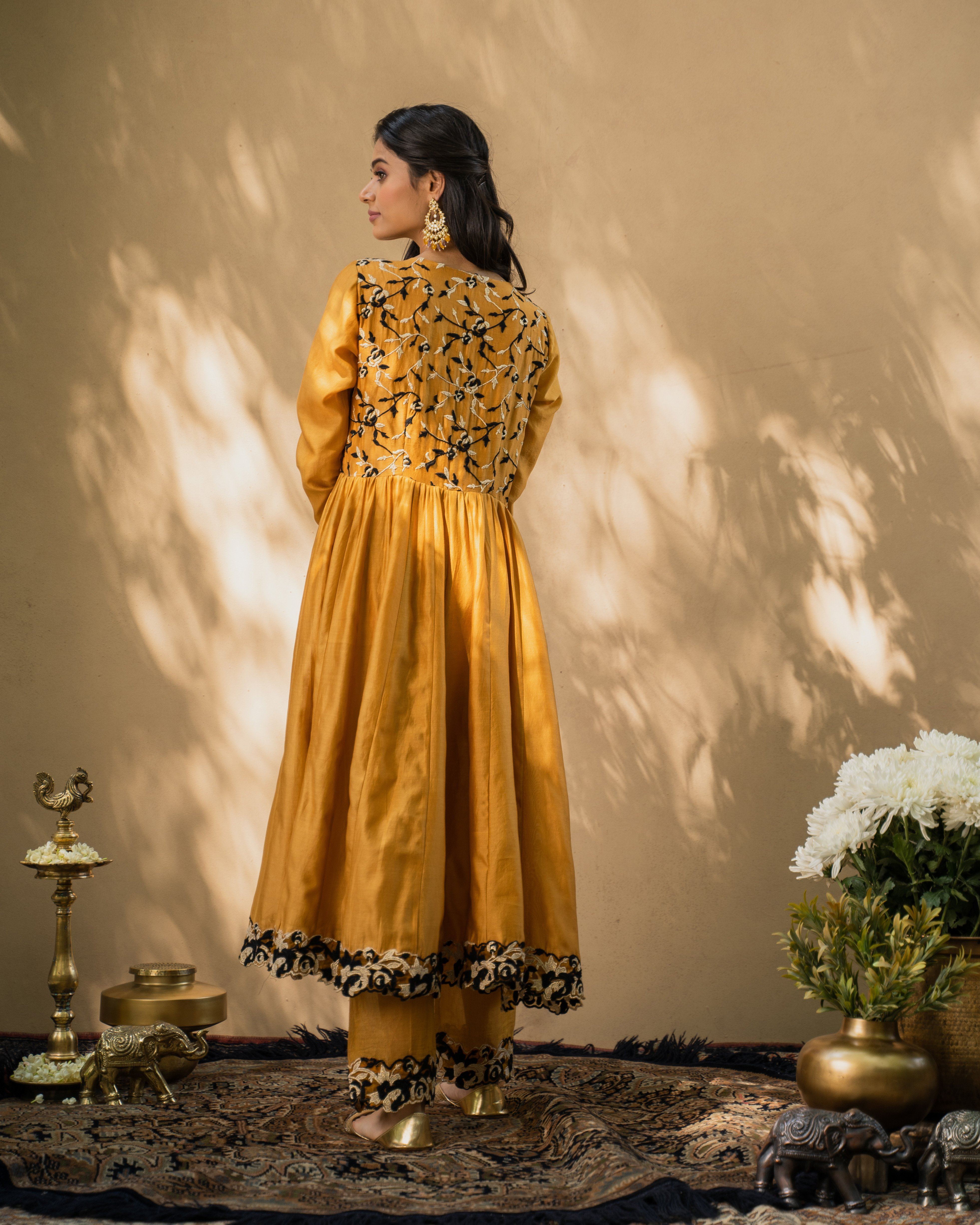 KISHMISH(meetha sheera)- set of 3- anarkali, pant & dupatta Naaz By Noor