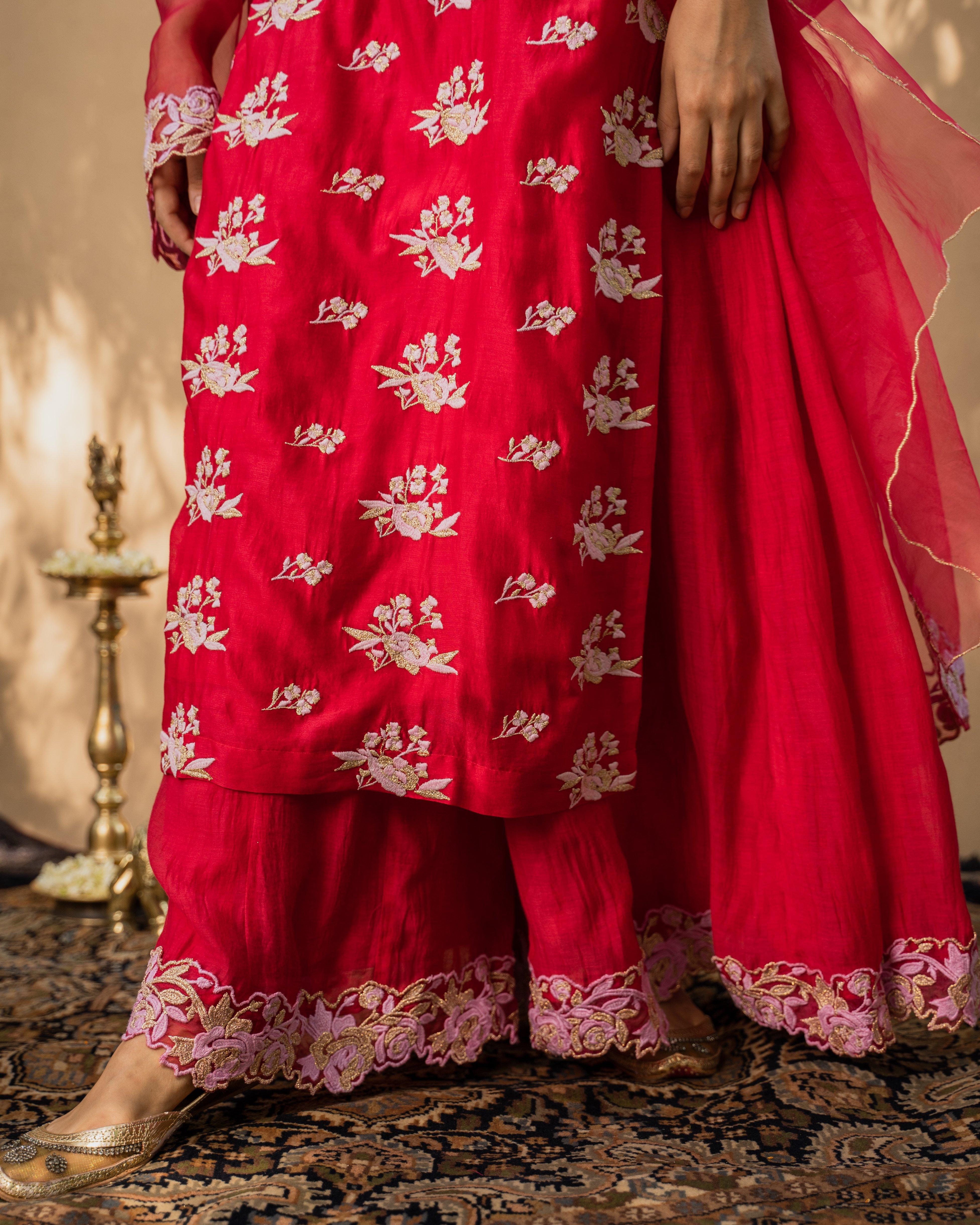 KISHMISH(sindoori mithaas)- set of 3- kurta, sharara & dupatta Naaz By Noor