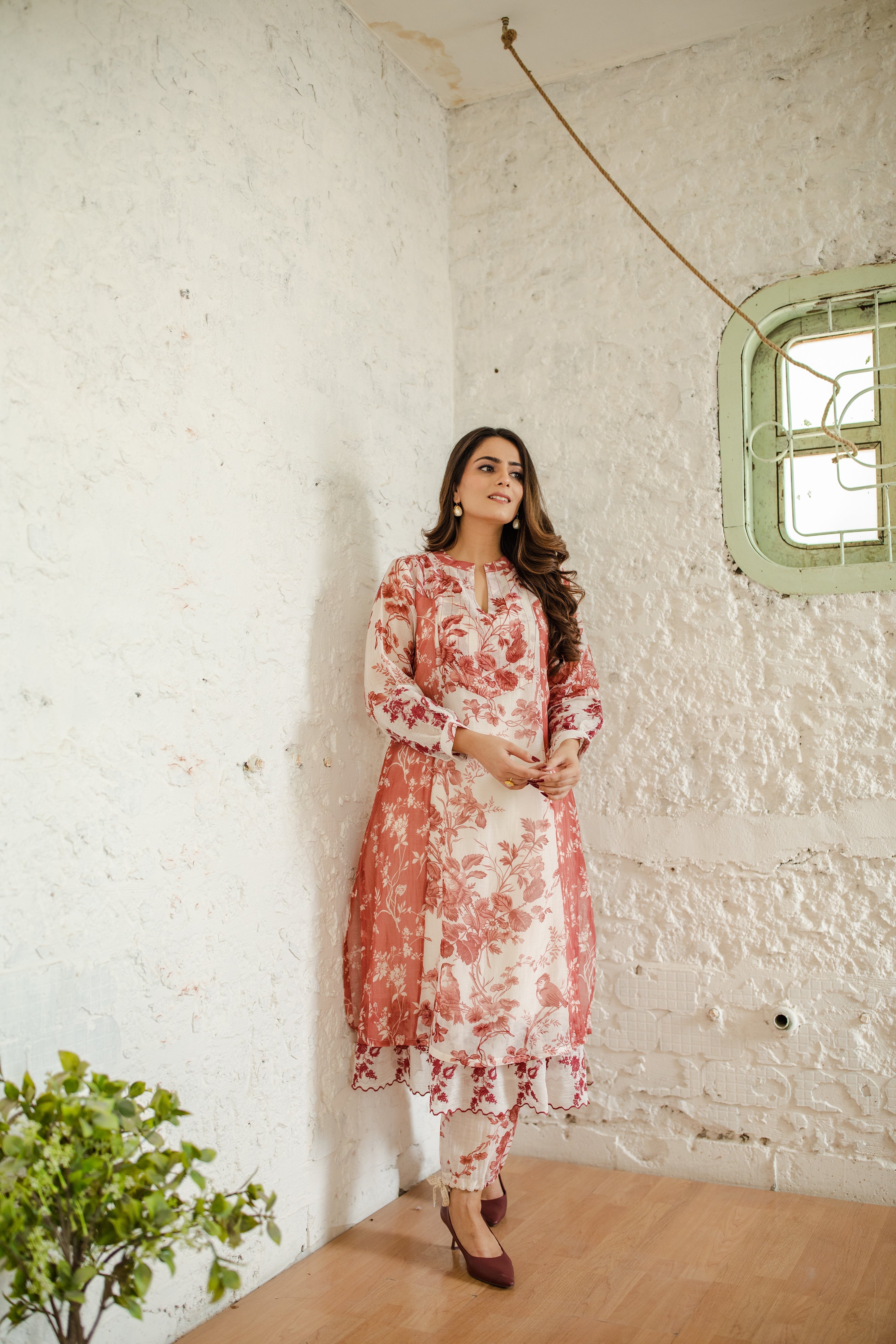 Meethi Reet Lal Mithas - set of 2 - kurta and pant Naaz By Noor