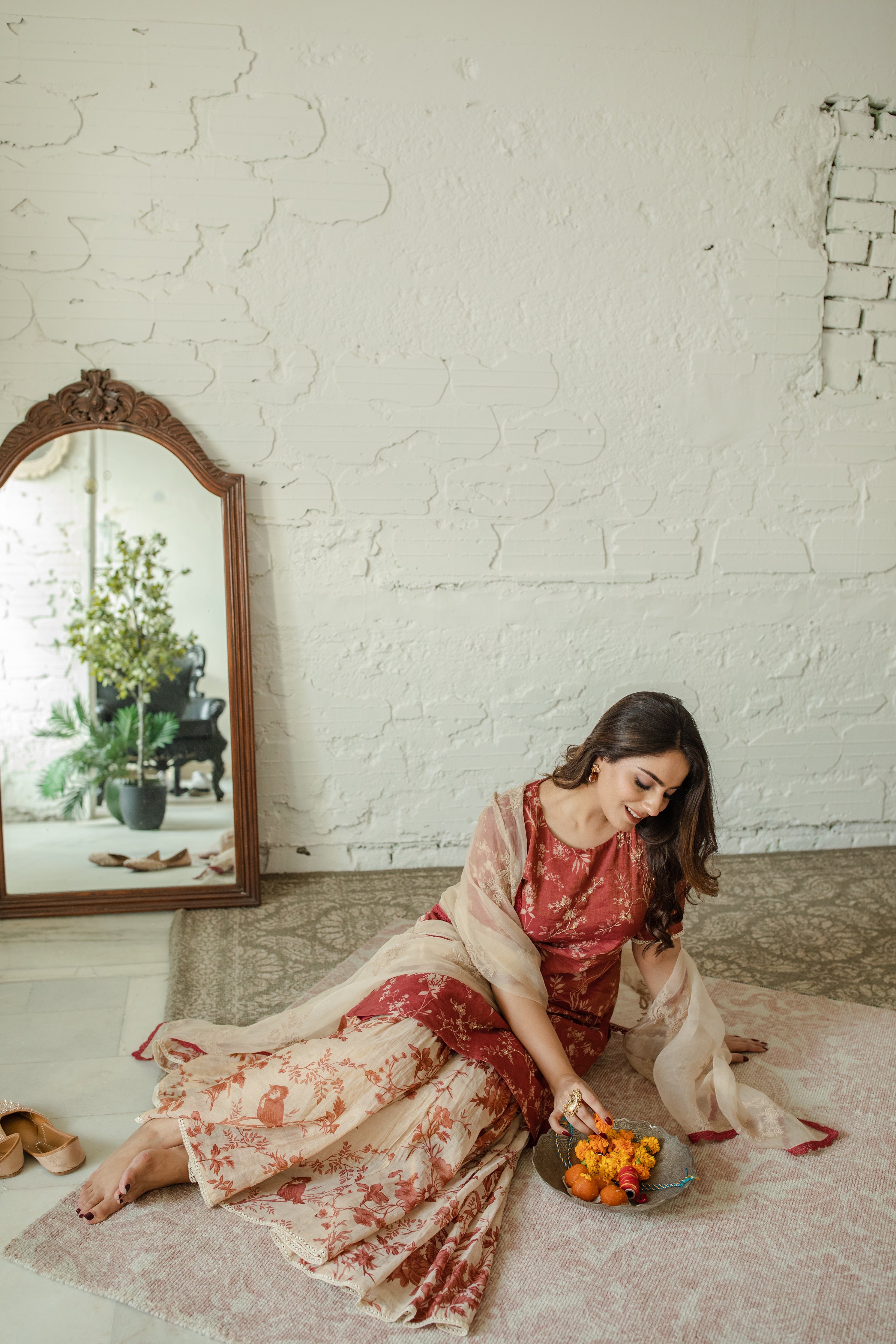 Meethi Reet Lal Mithas - set of 2 - kurta and sharara Naaz By Noor