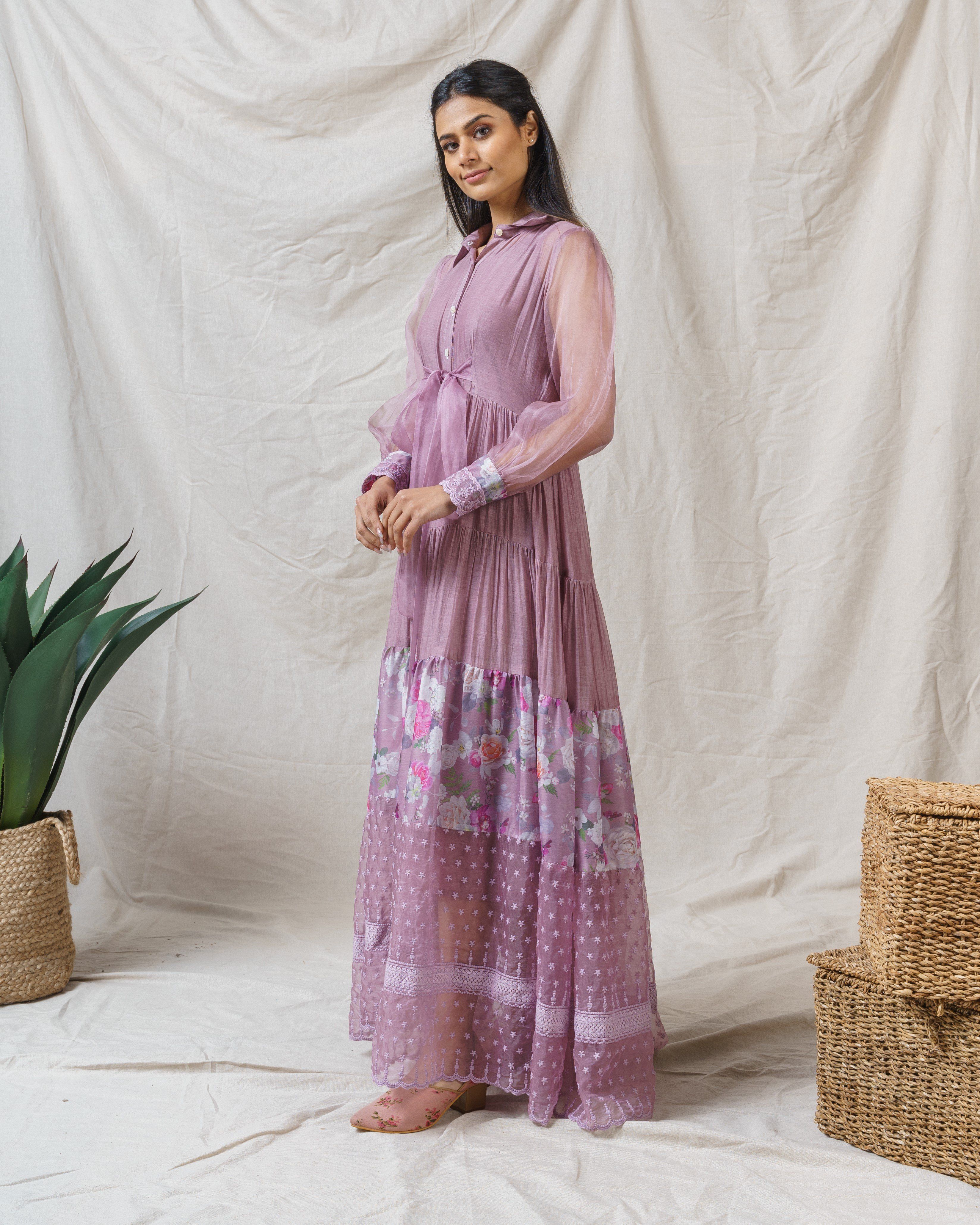 Opera Mauve dress - Naaz By Noor
