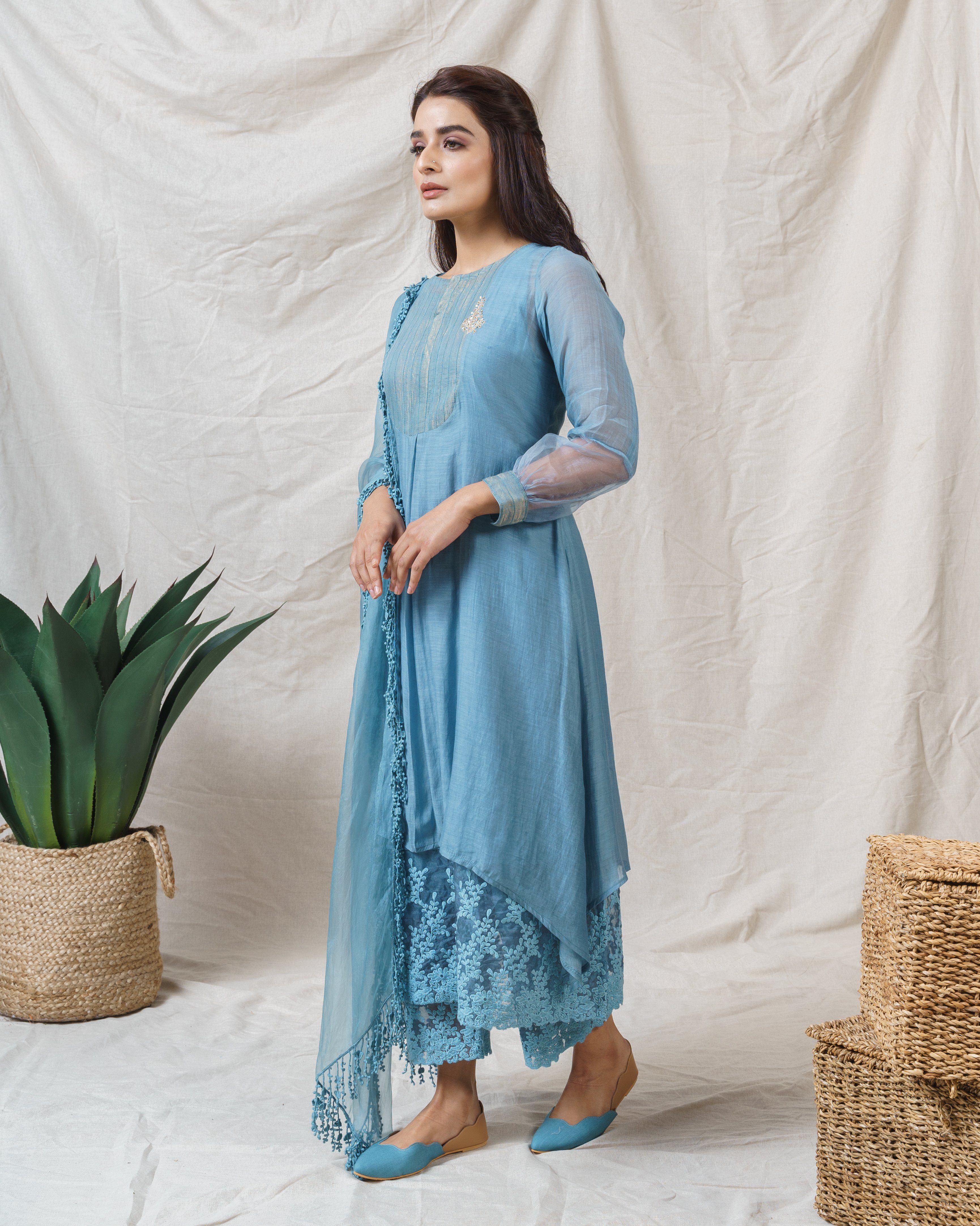 LIVID BLUE ENSEMBLE - Naaz By Noor