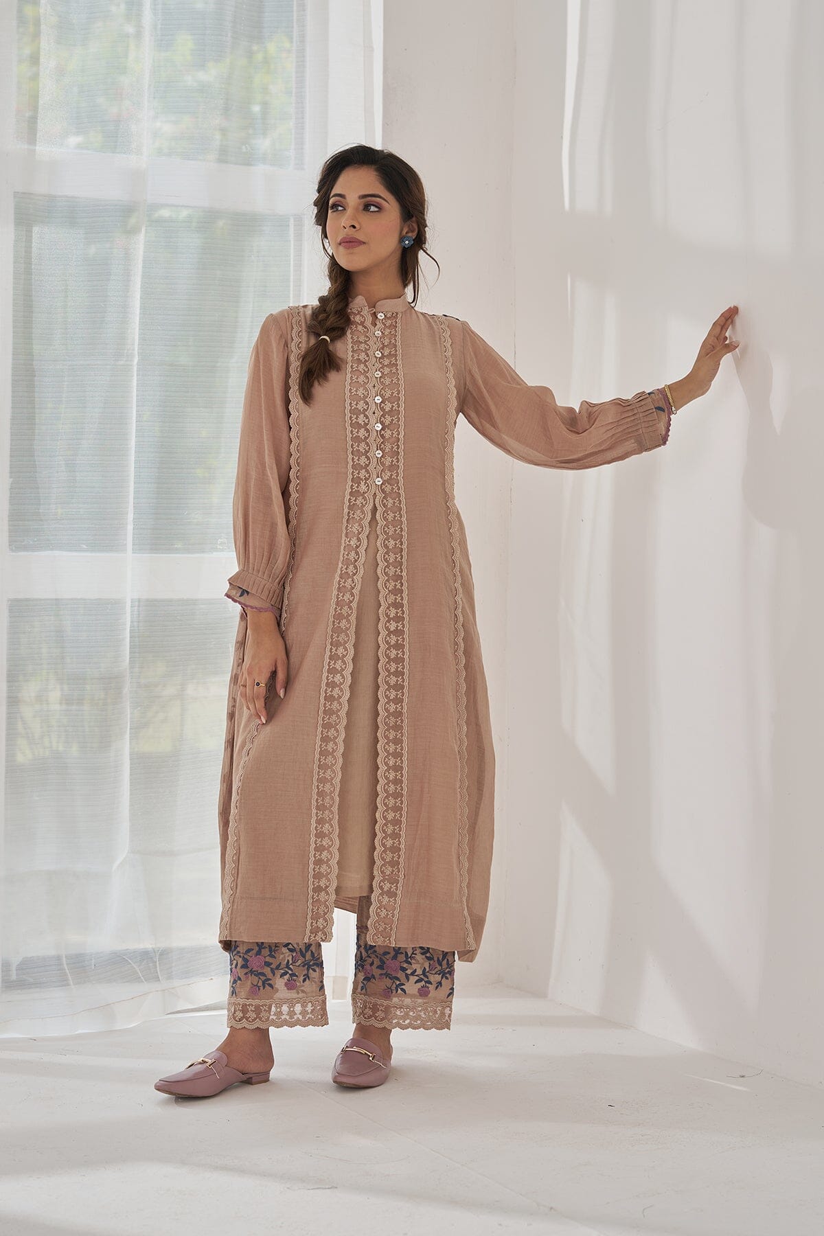 SHABANA BAANO- set of 3( kurta, pant & dupatta) Naaz By Noor
