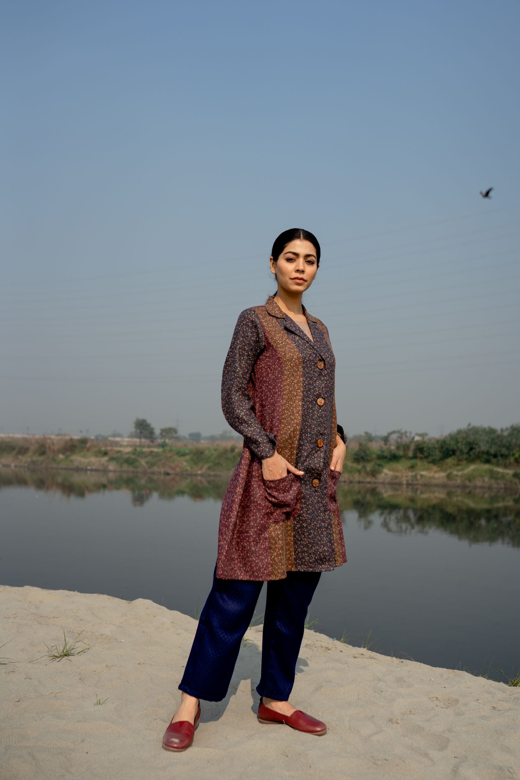 SUBAH COAT SET- SET OF 3 Naaz By Noor