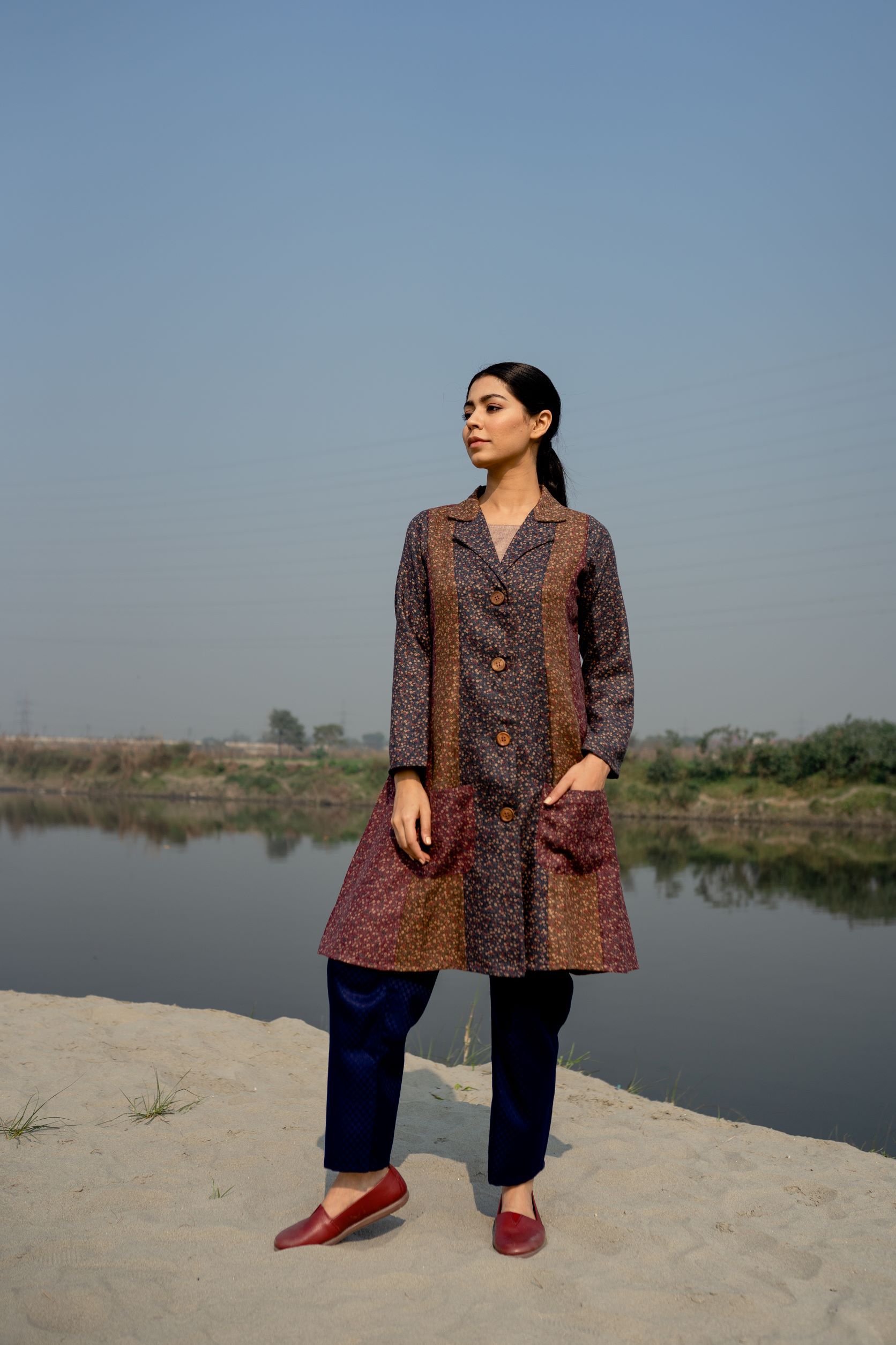 SUBAH COAT SET- SET OF 3 Naaz By Noor