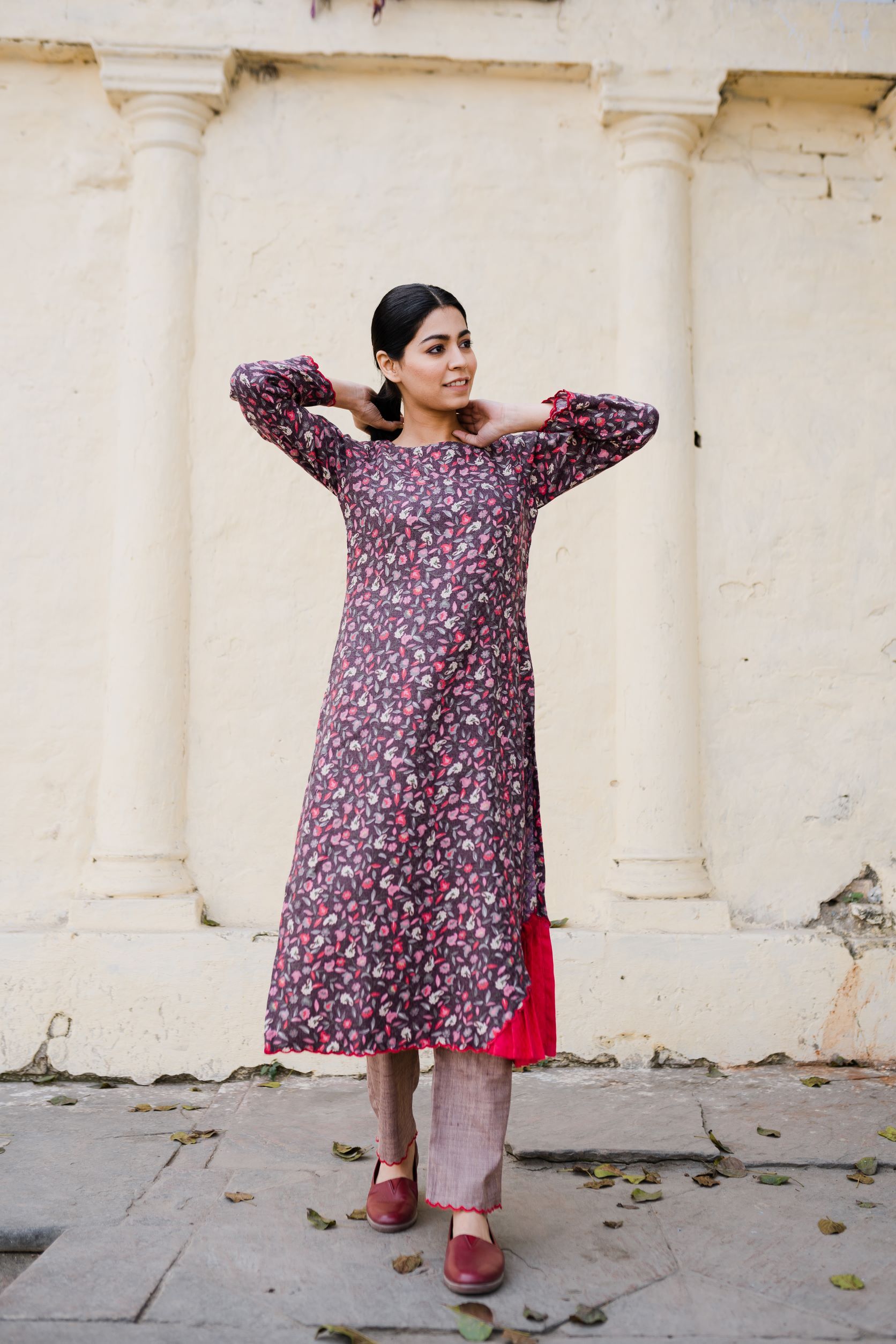 SUBAH MUTED PLUM- SET OF 2 Naaz By Noor