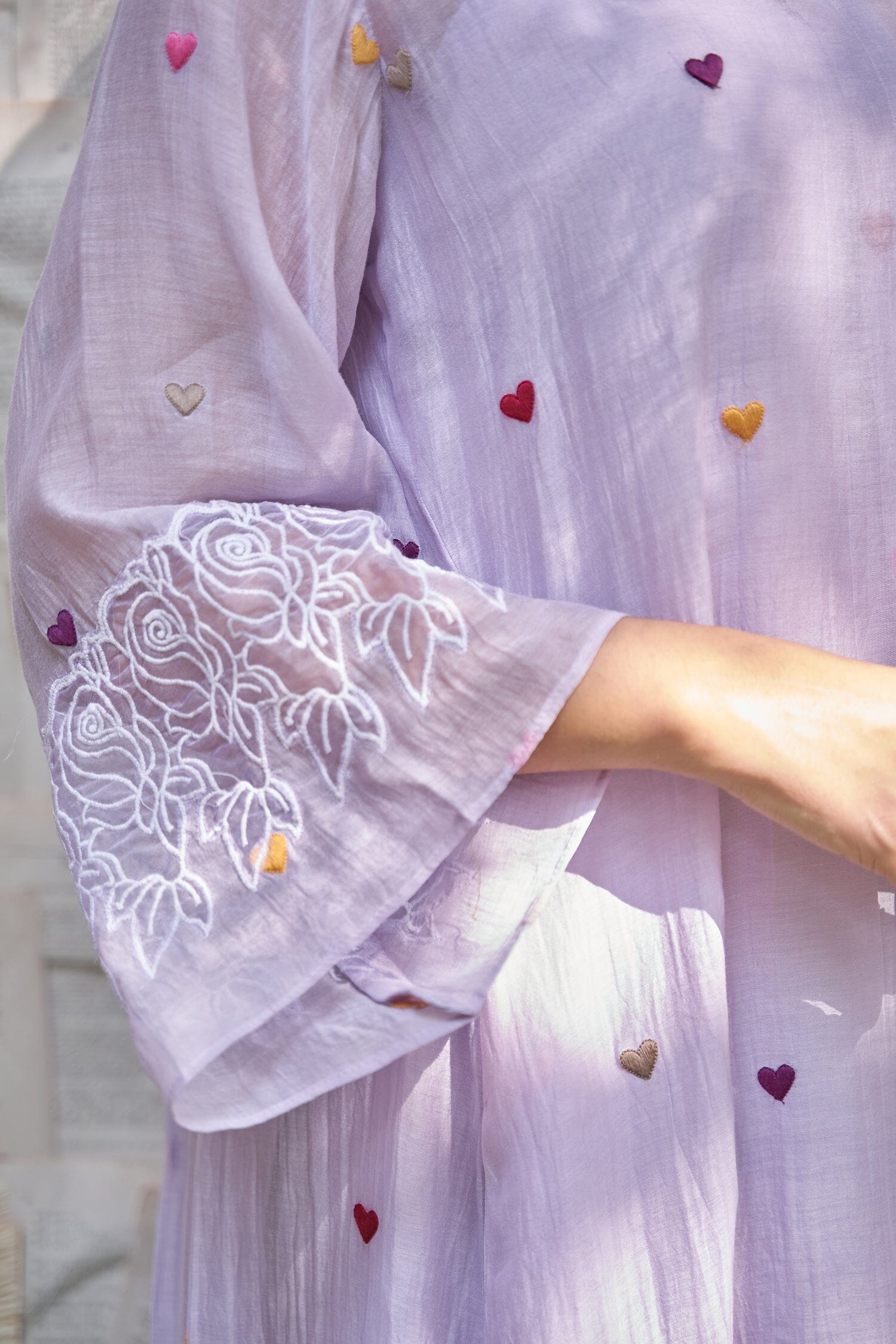 THE LILAC LOVE LETTER - SET OF 2 ( kurta with pants) Naaz By Noor