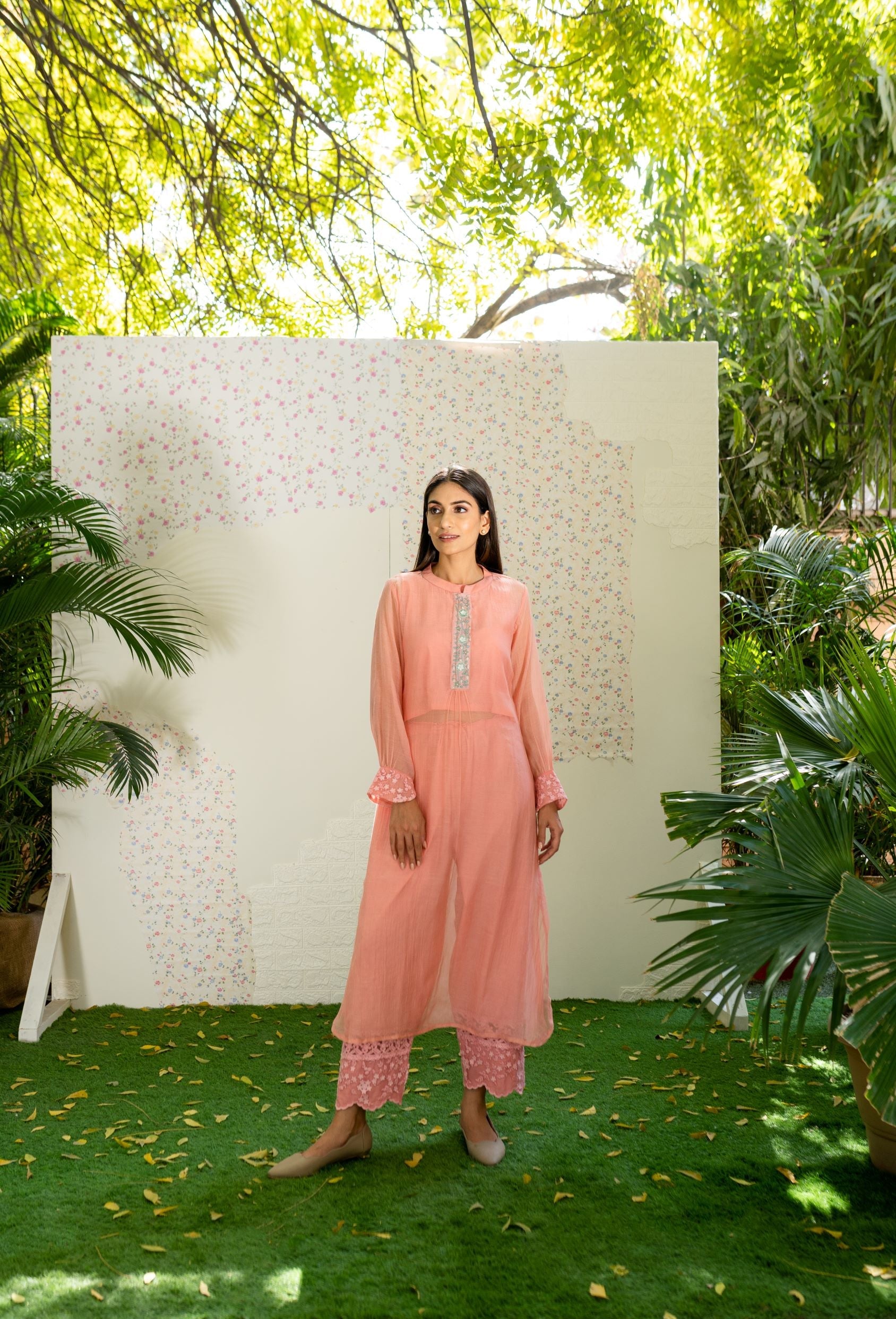 UNDER THE NEEM-peach( set of 2) Naaz By Noor