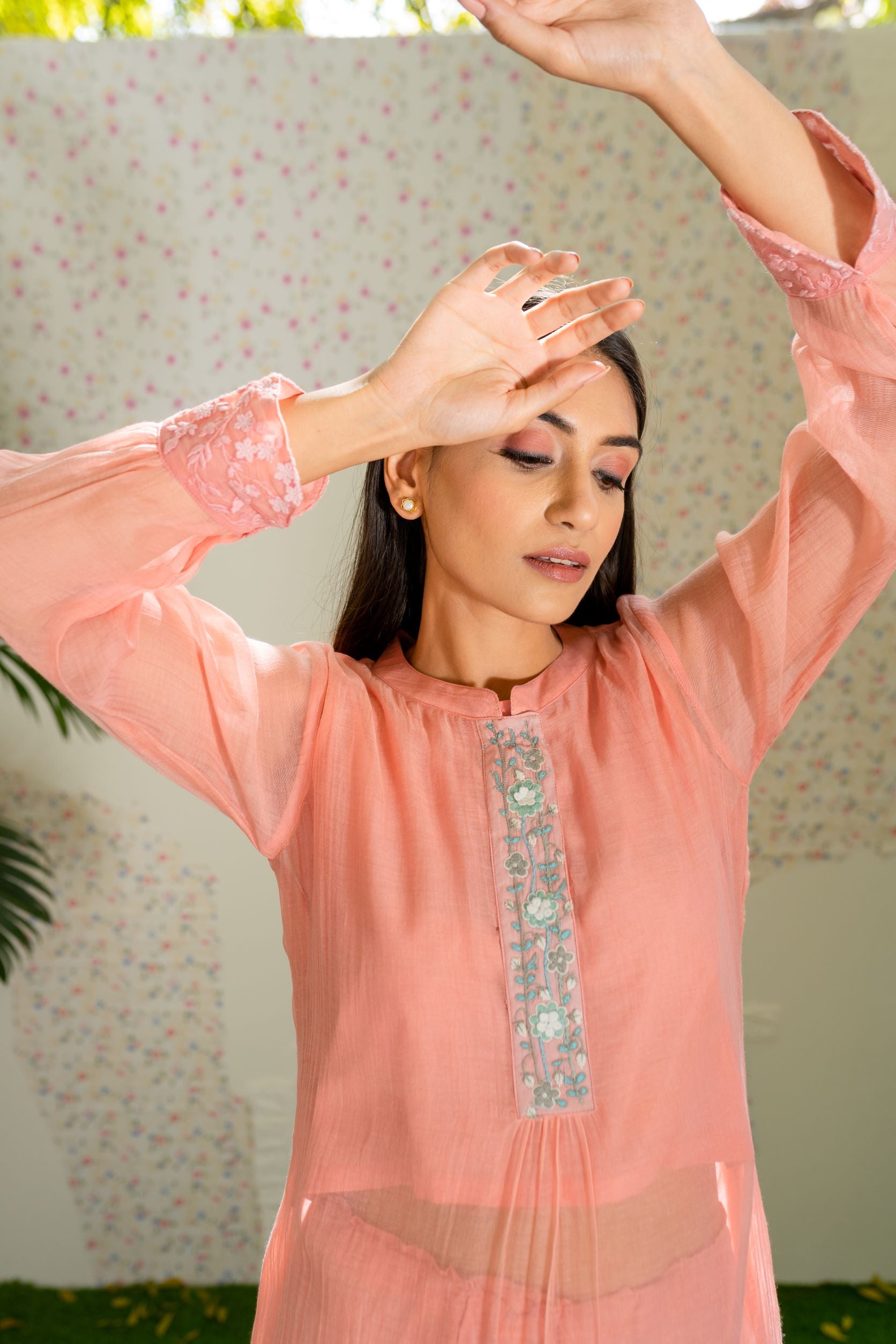 UNDER THE NEEM-peach( set of 2) Naaz By Noor