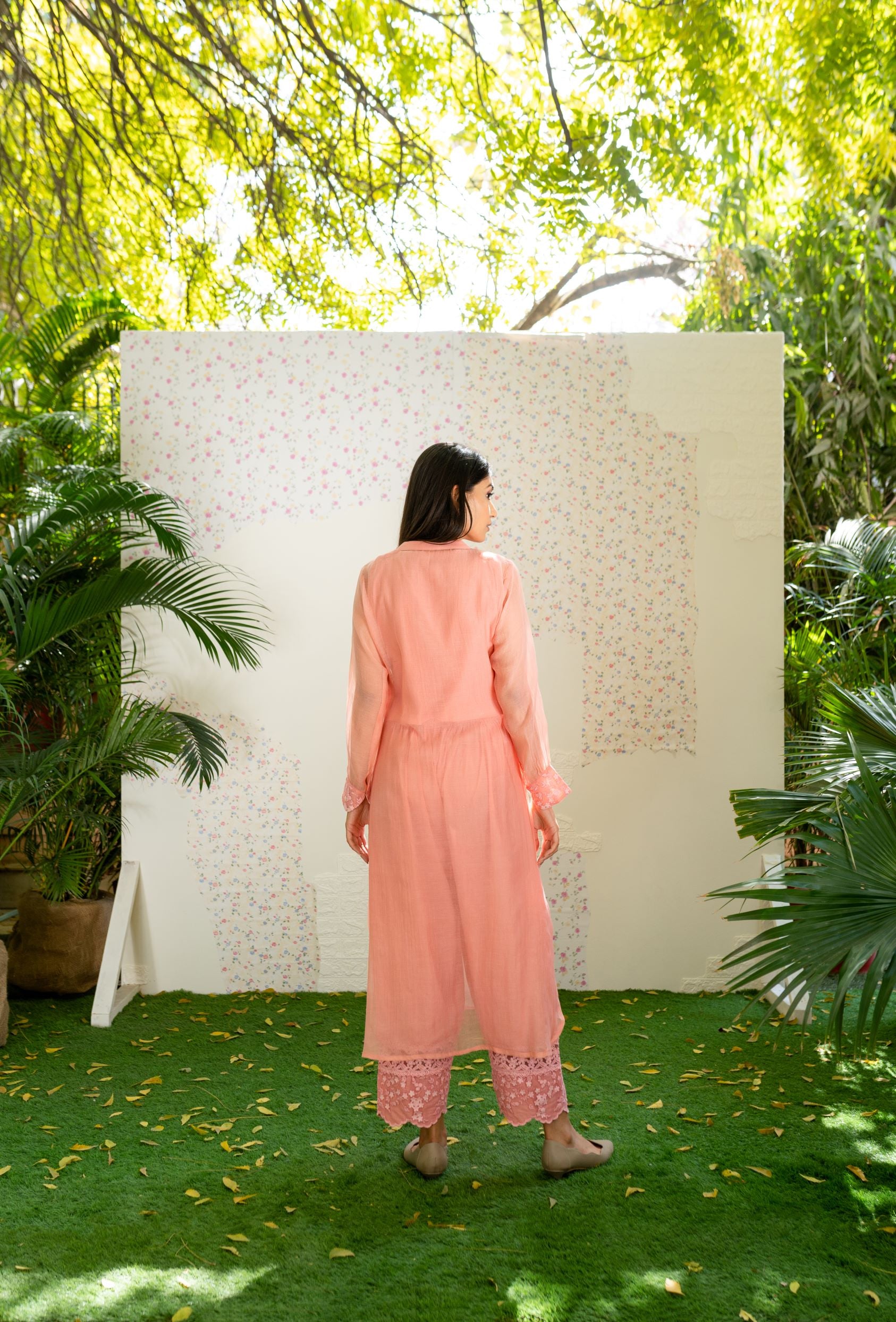 UNDER THE NEEM-peach( set of 2) Naaz By Noor