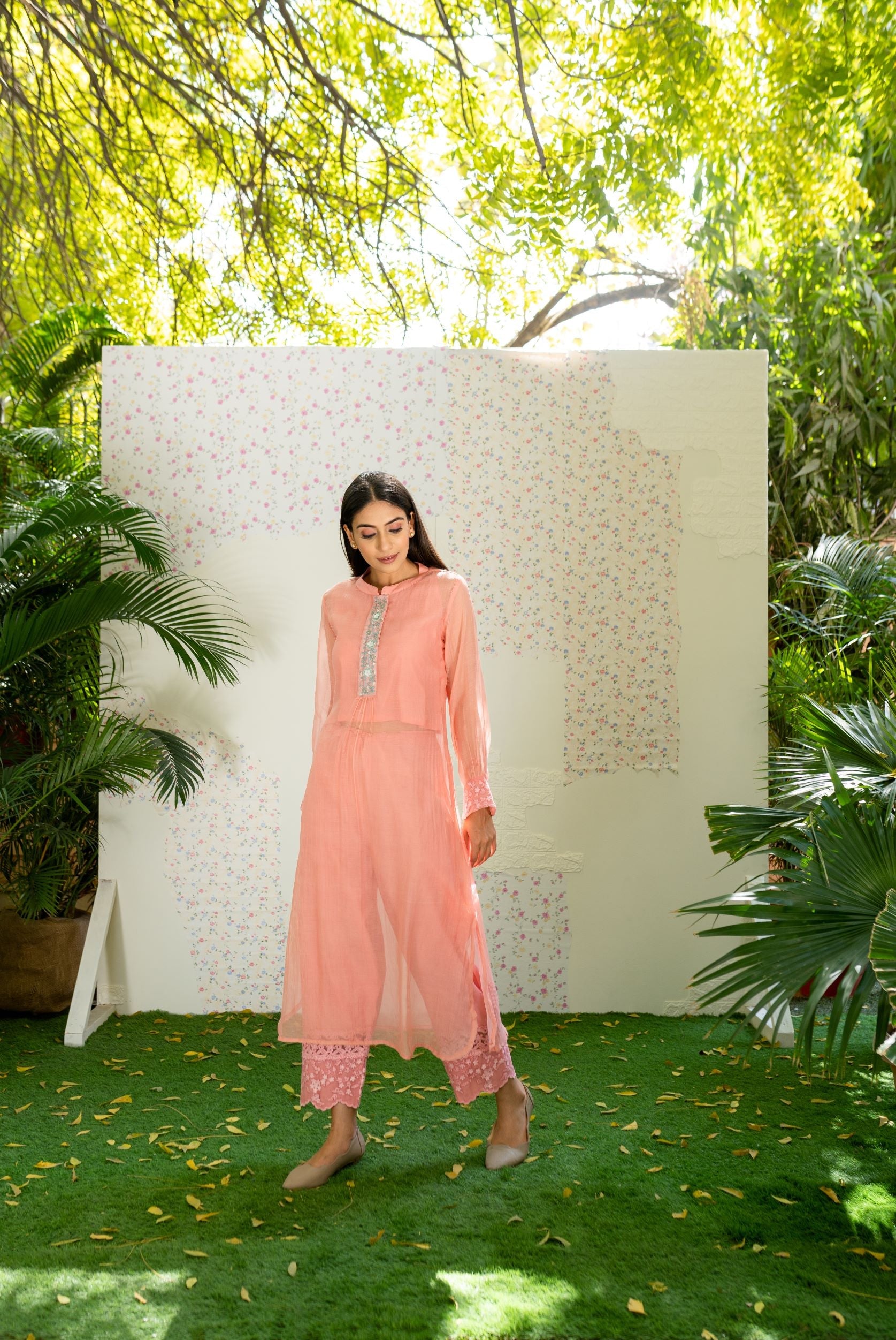 UNDER THE NEEM-peach( set of 2) Naaz By Noor