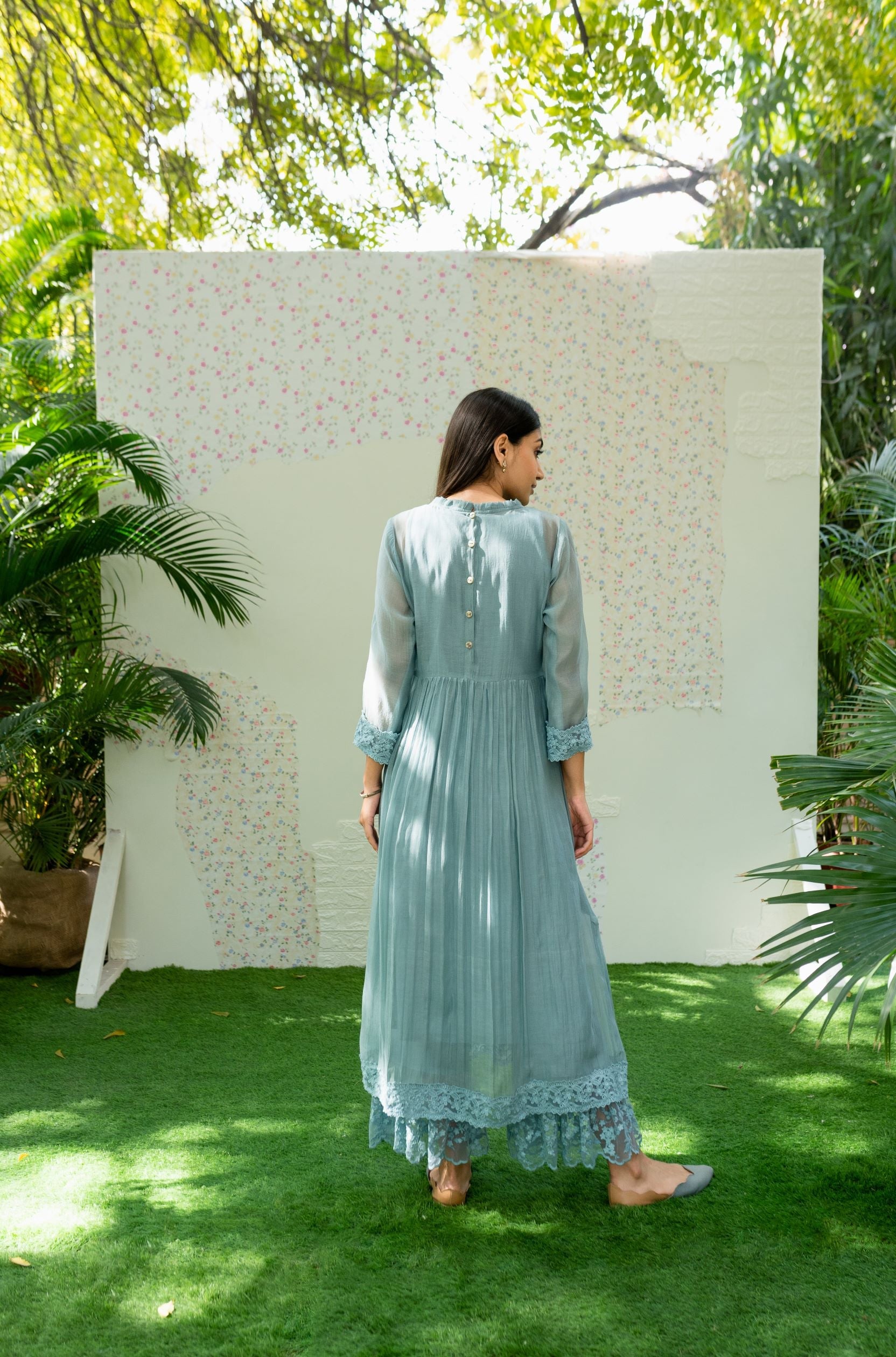 UNDER THE neem- powder blue(Set of 2) Naaz By Noor