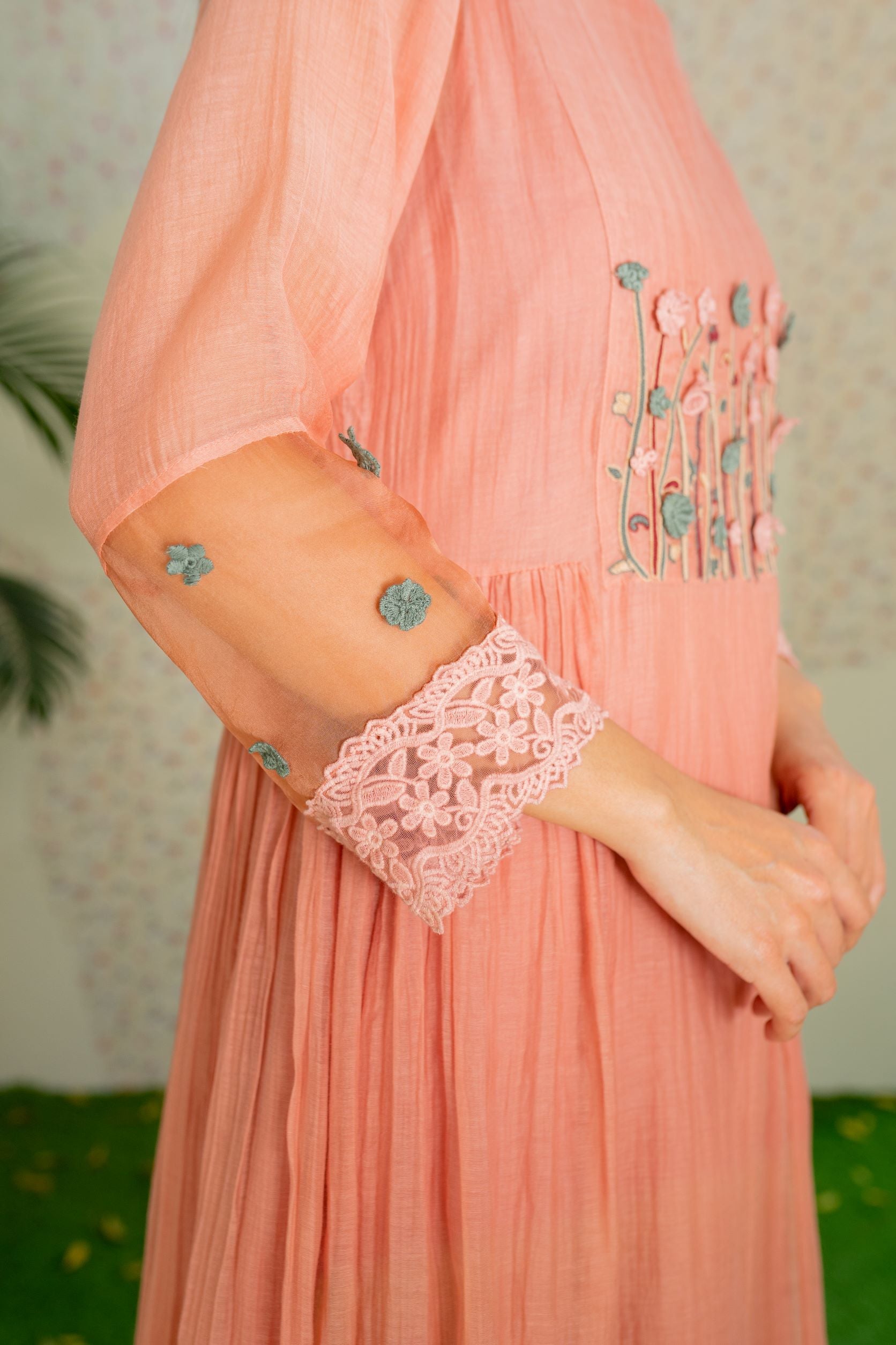 UNDER THE NEEM- powder pink( set of 2) Naaz By Noor