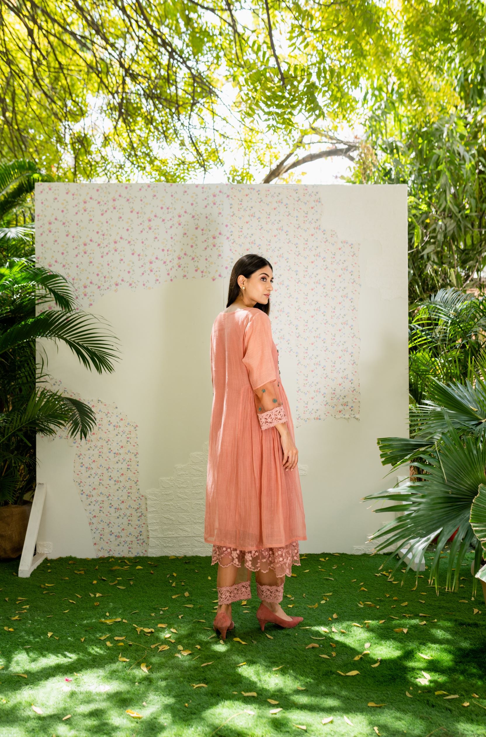 UNDER THE NEEM- powder pink( set of 2) Naaz By Noor