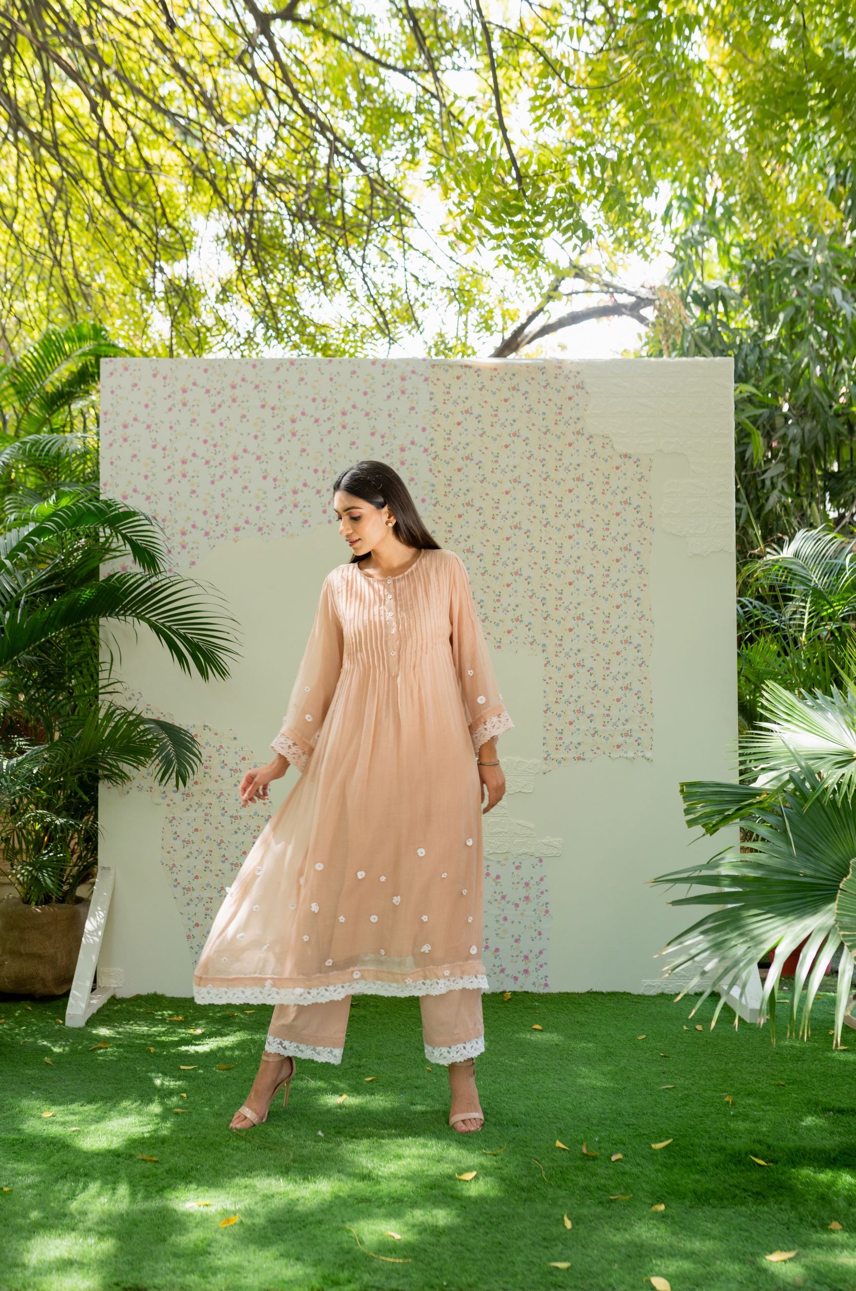 UNDER THE NEEM- soft beige( set of 3) Naaz By Noor
