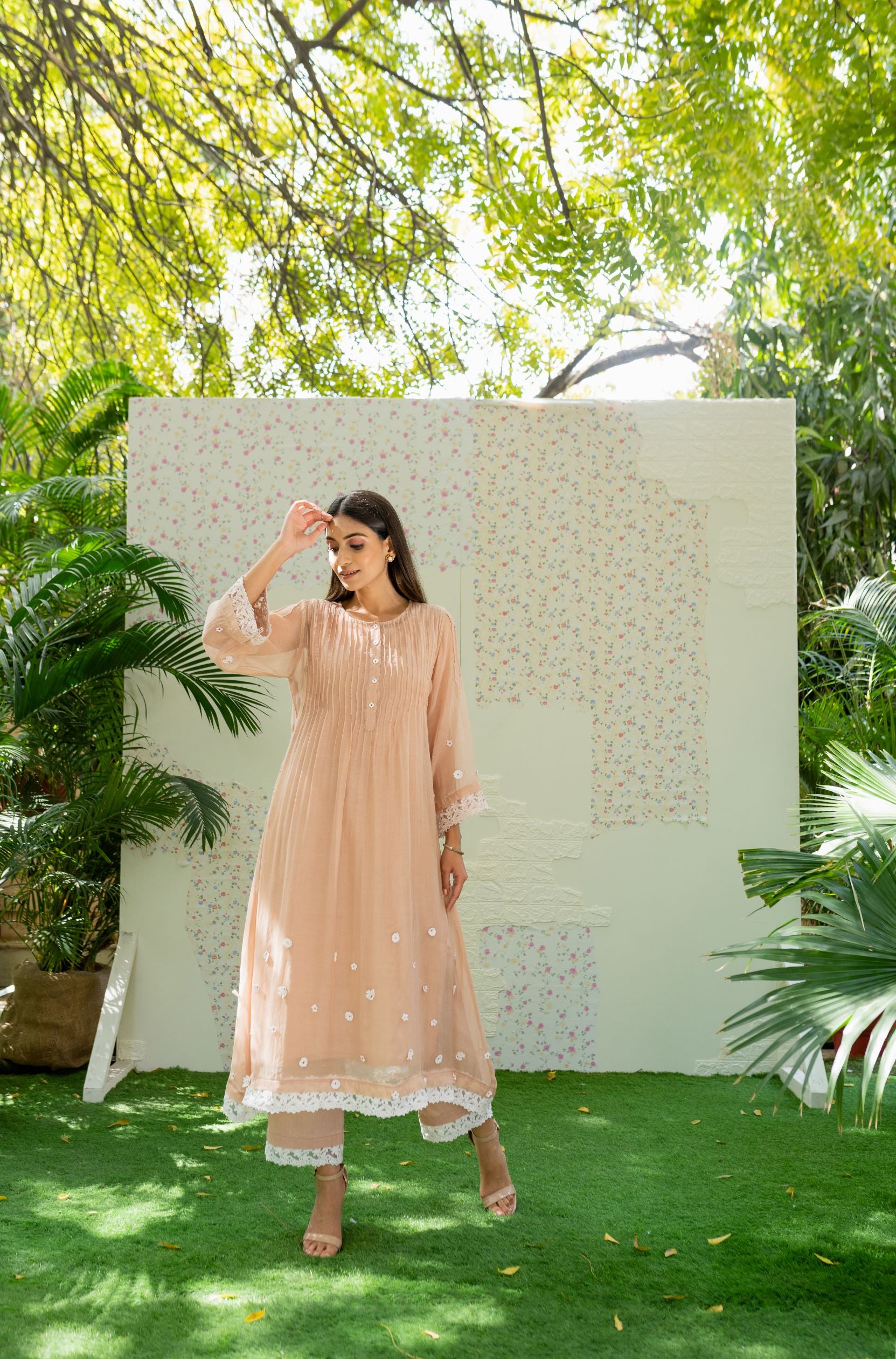UNDER THE NEEM- soft beige( set of 3) Naaz By Noor