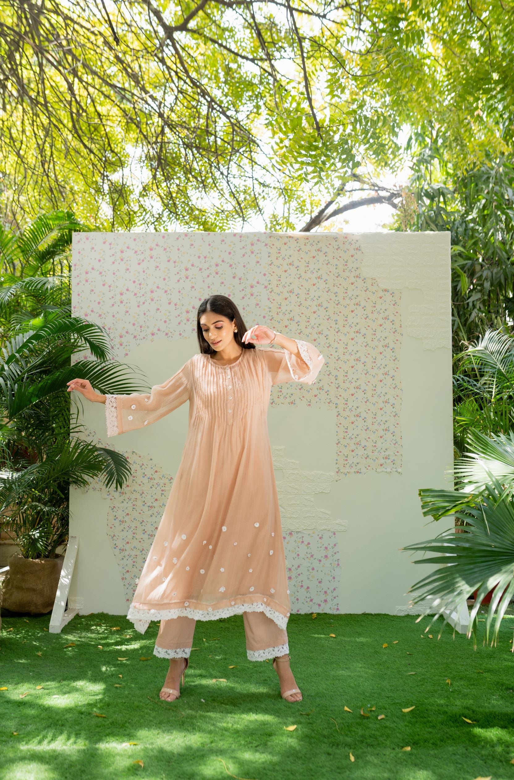 UNDER THE NEEM- soft beige( set of 3) Naaz By Noor
