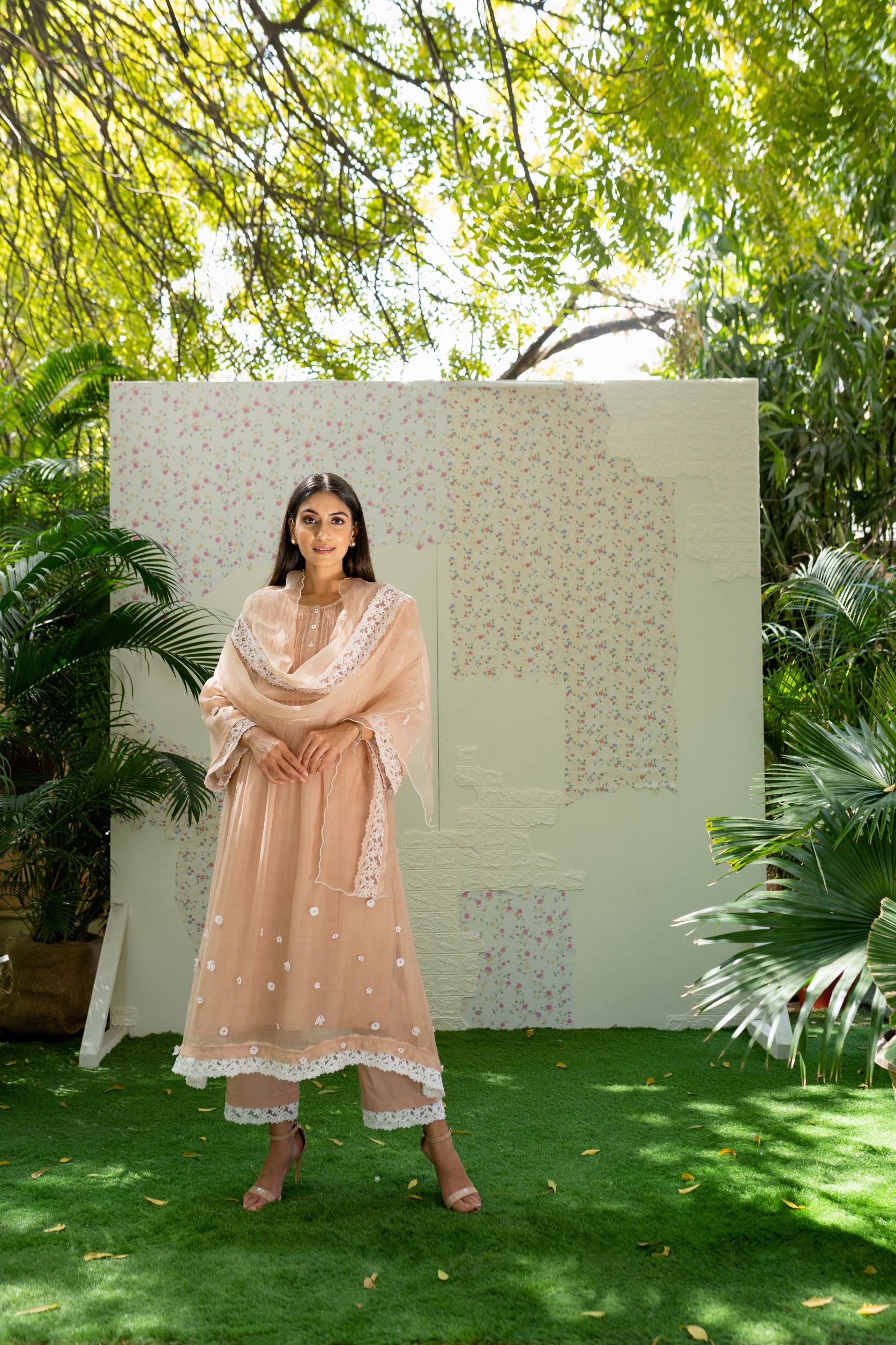 UNDER THE NEEM- soft beige( set of 3) Naaz By Noor