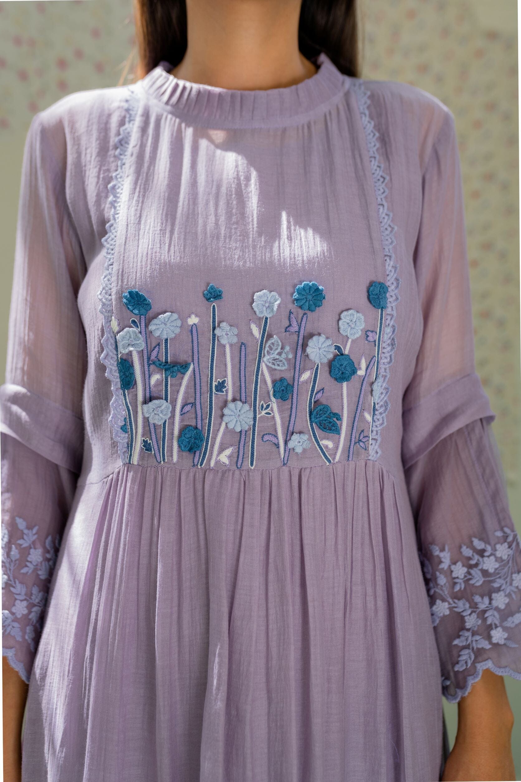 UNDER THE NEEM- soft lilac( set of 2 ) Naaz By Noor