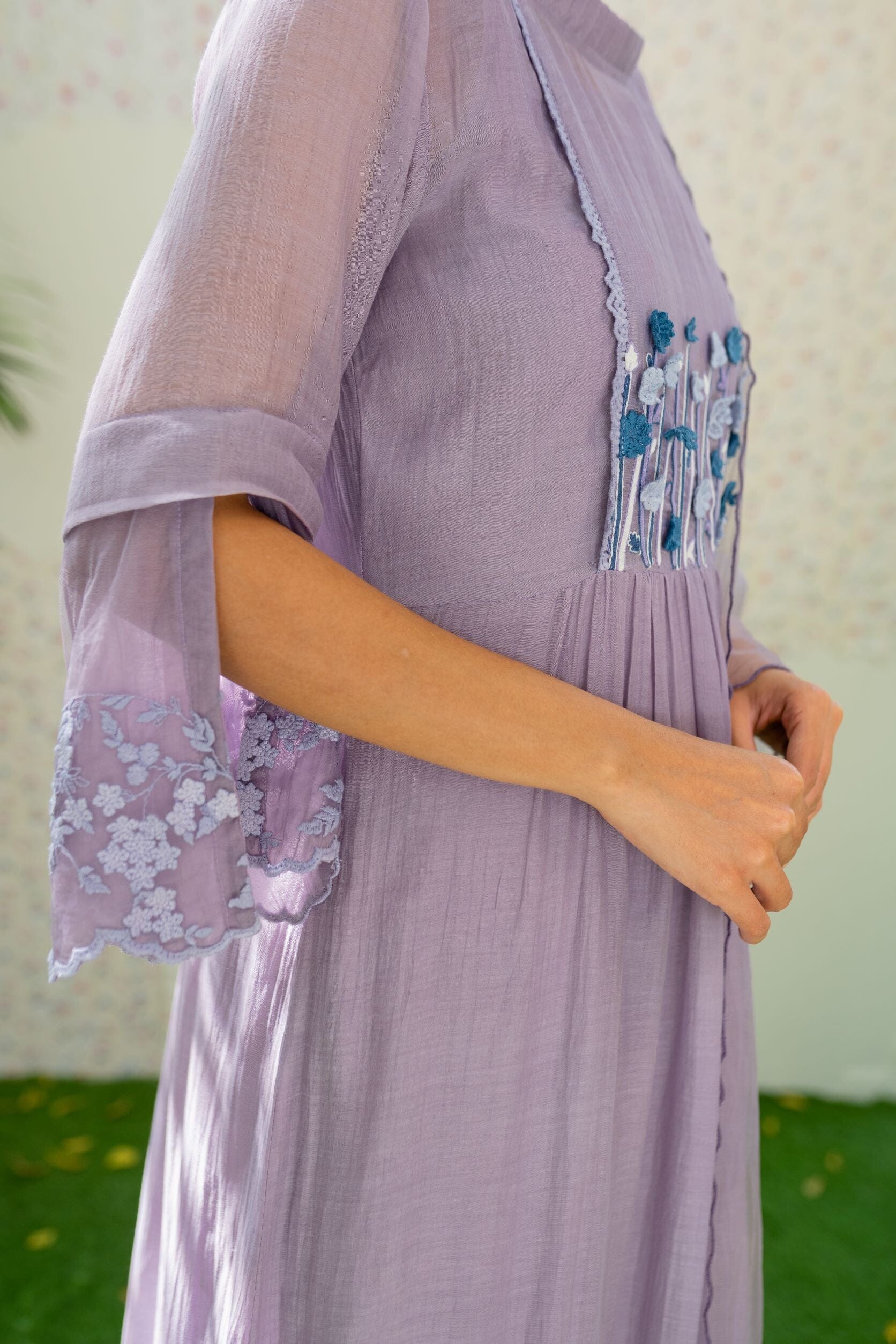 UNDER THE NEEM- soft lilac( set of 2 ) Naaz By Noor