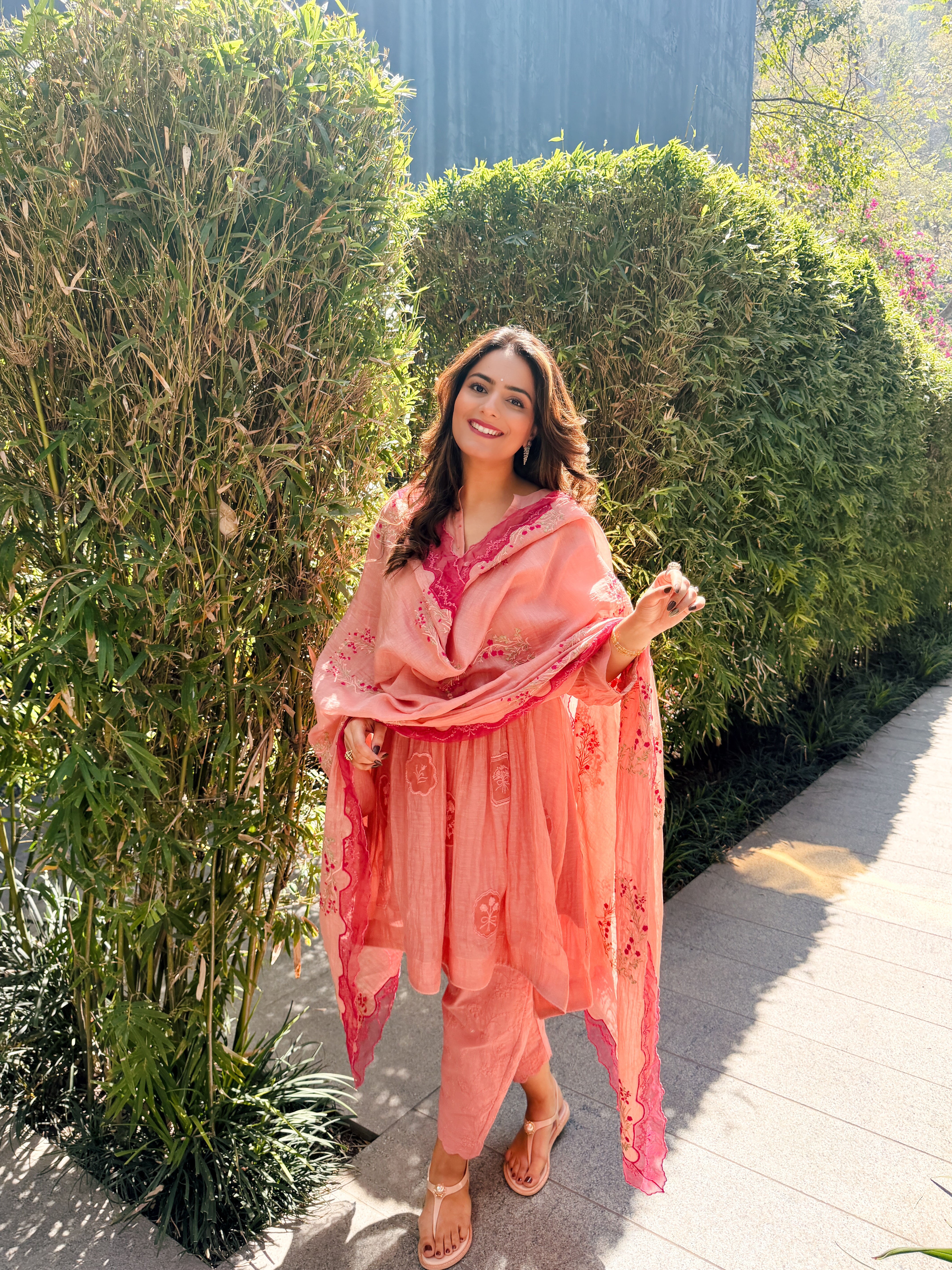 VINTAGE PINK- SET OF 3( KURTA, PANT & DUPATTA)