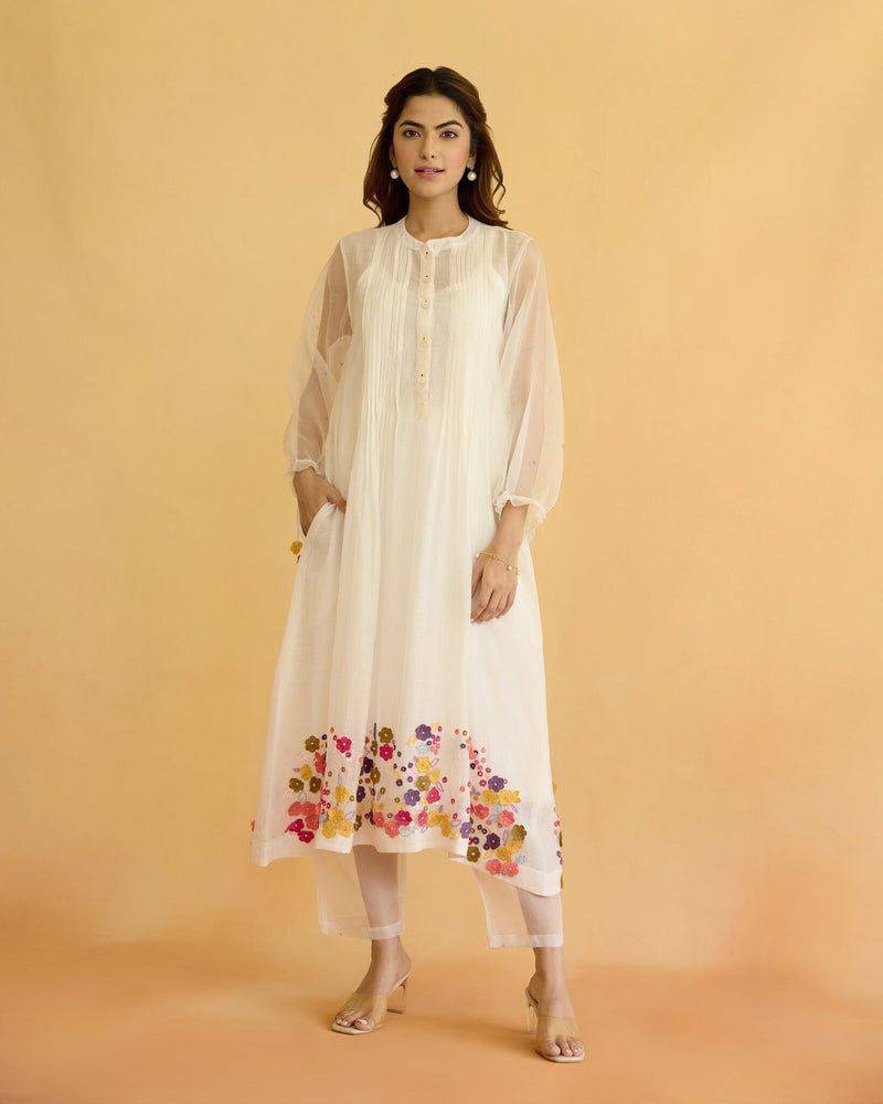 BEAUTIFUL FLOWER CHILD- SET OF 3( KURTA,PANT& DUPATTA) Naaz By Noor 