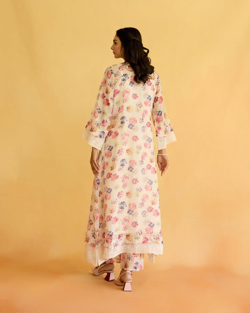 BREEZY FLOWER CHILD - SET OF 3 (KURTA,PANT & DUPATTA)) Naaz By Noor 